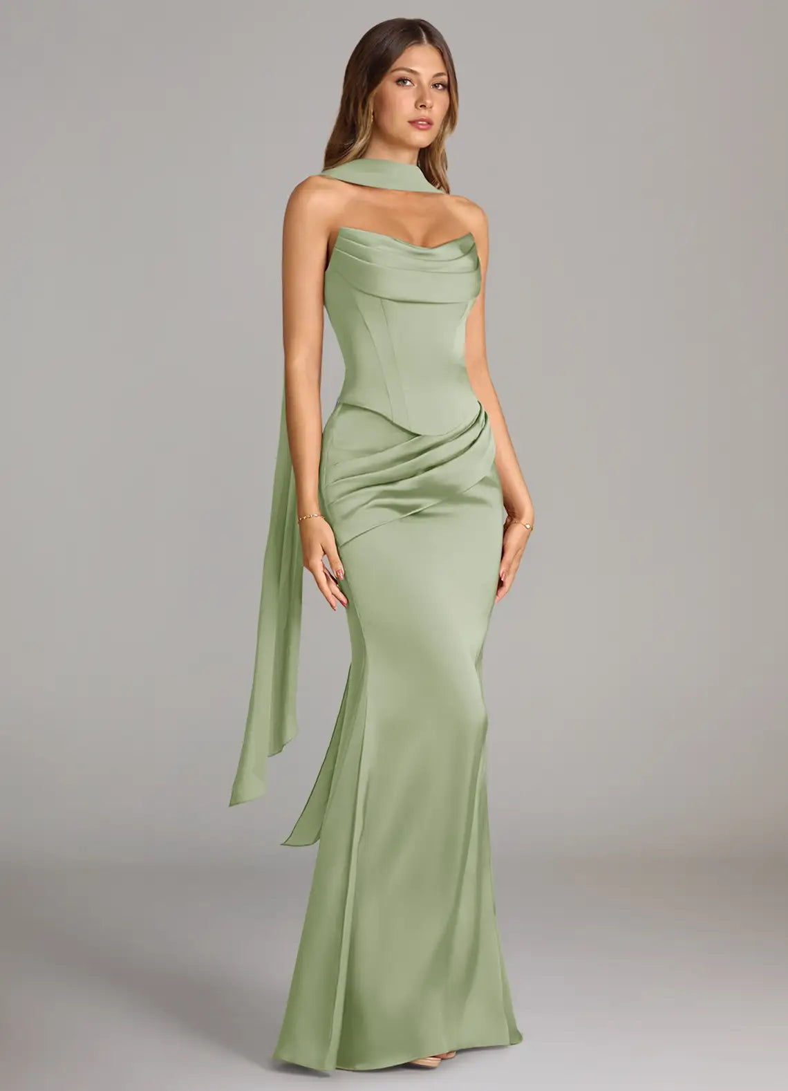 Viola Satin Maxi Gown