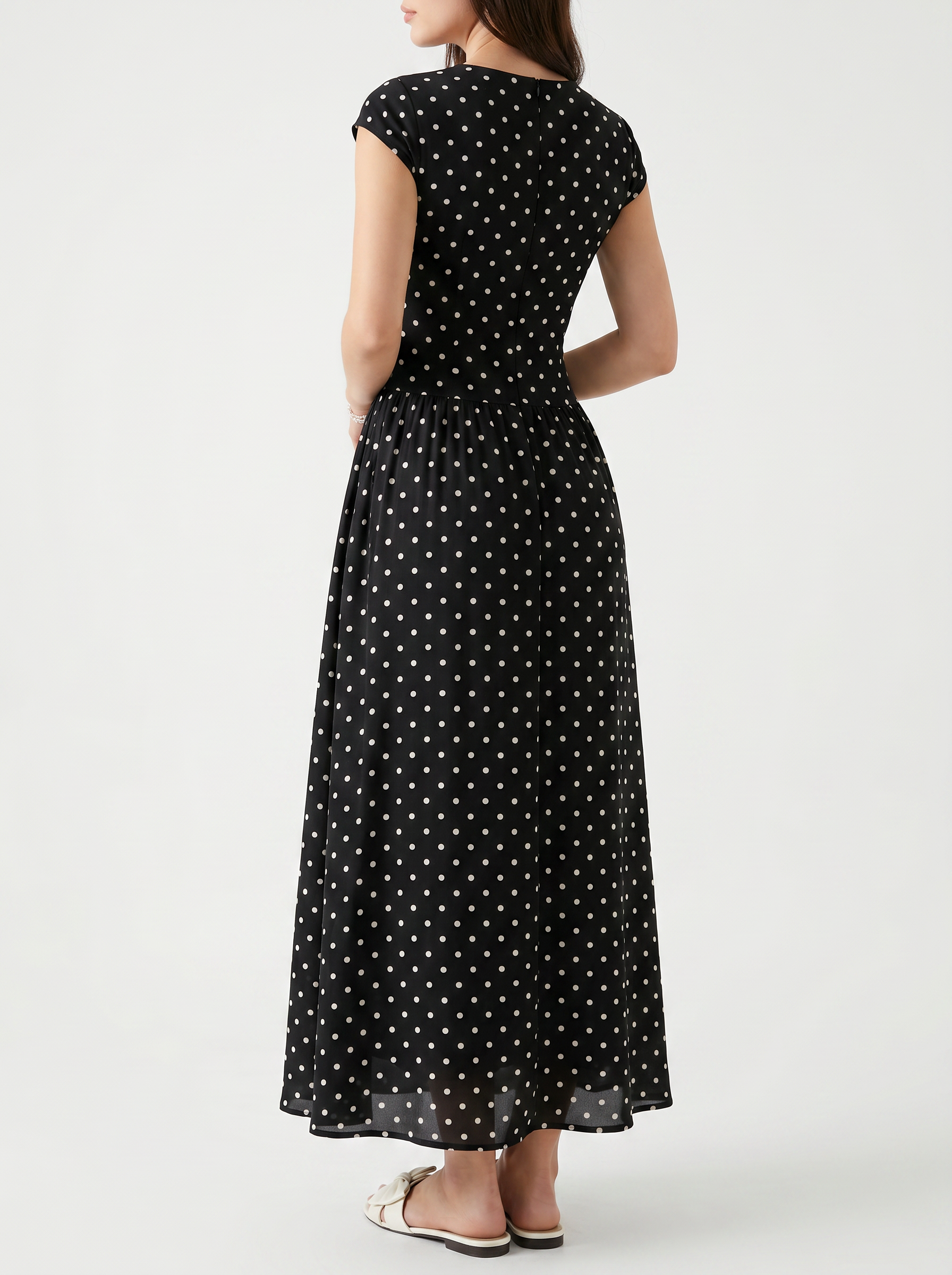 Noir Polka Dot Maxi
