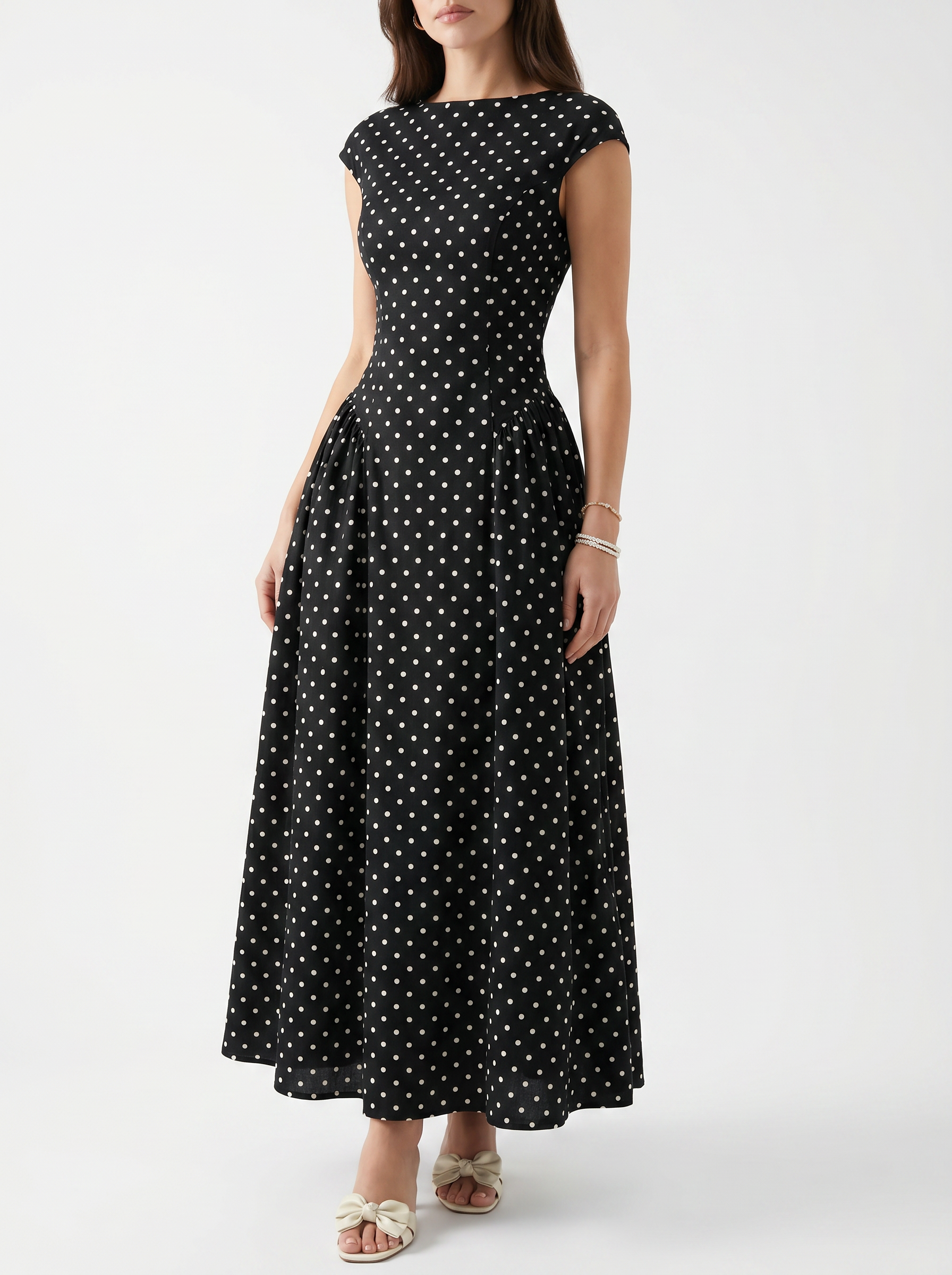 Noir Polka Dot Maxi