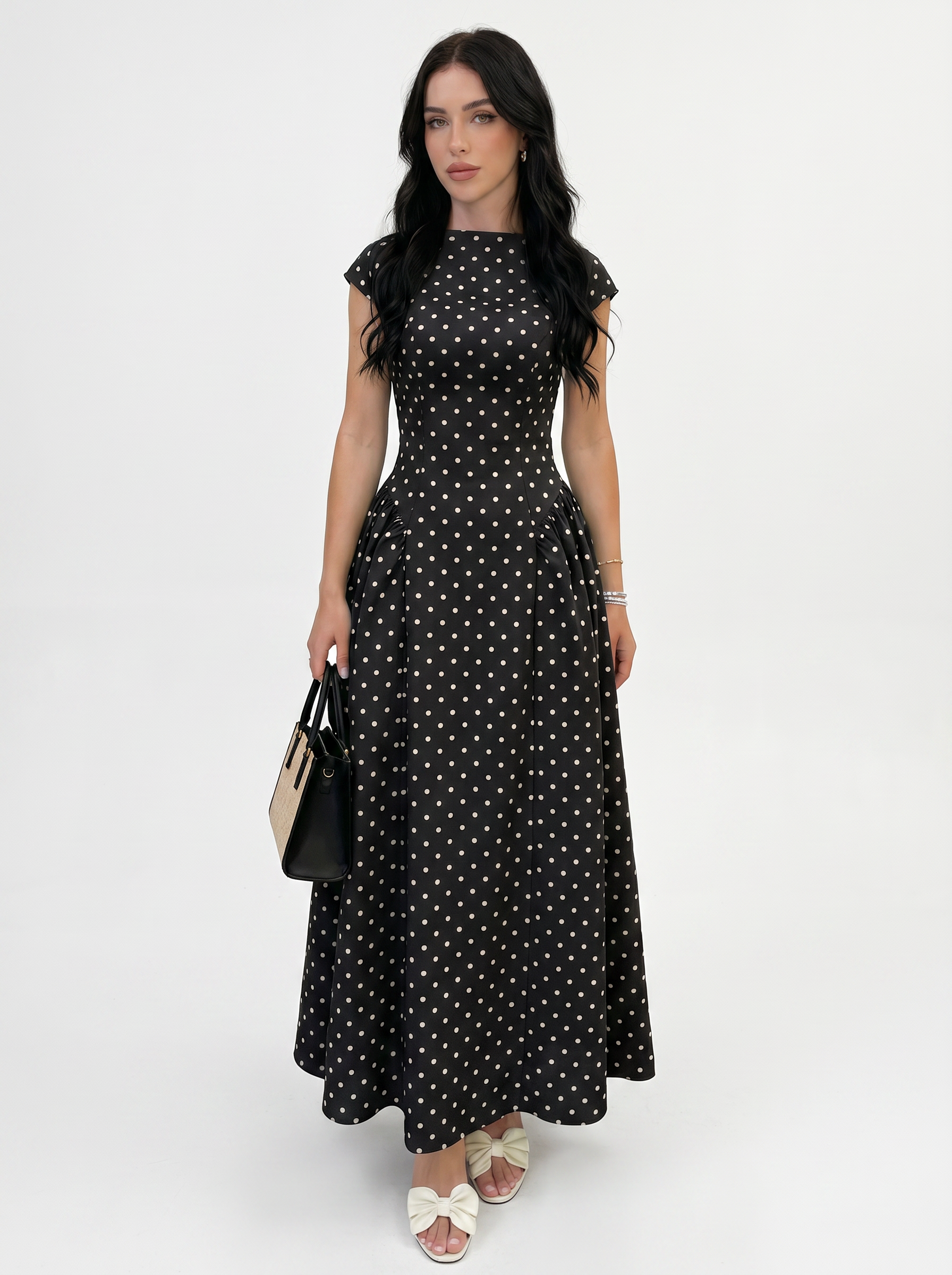 Noir Polka Dot Maxi