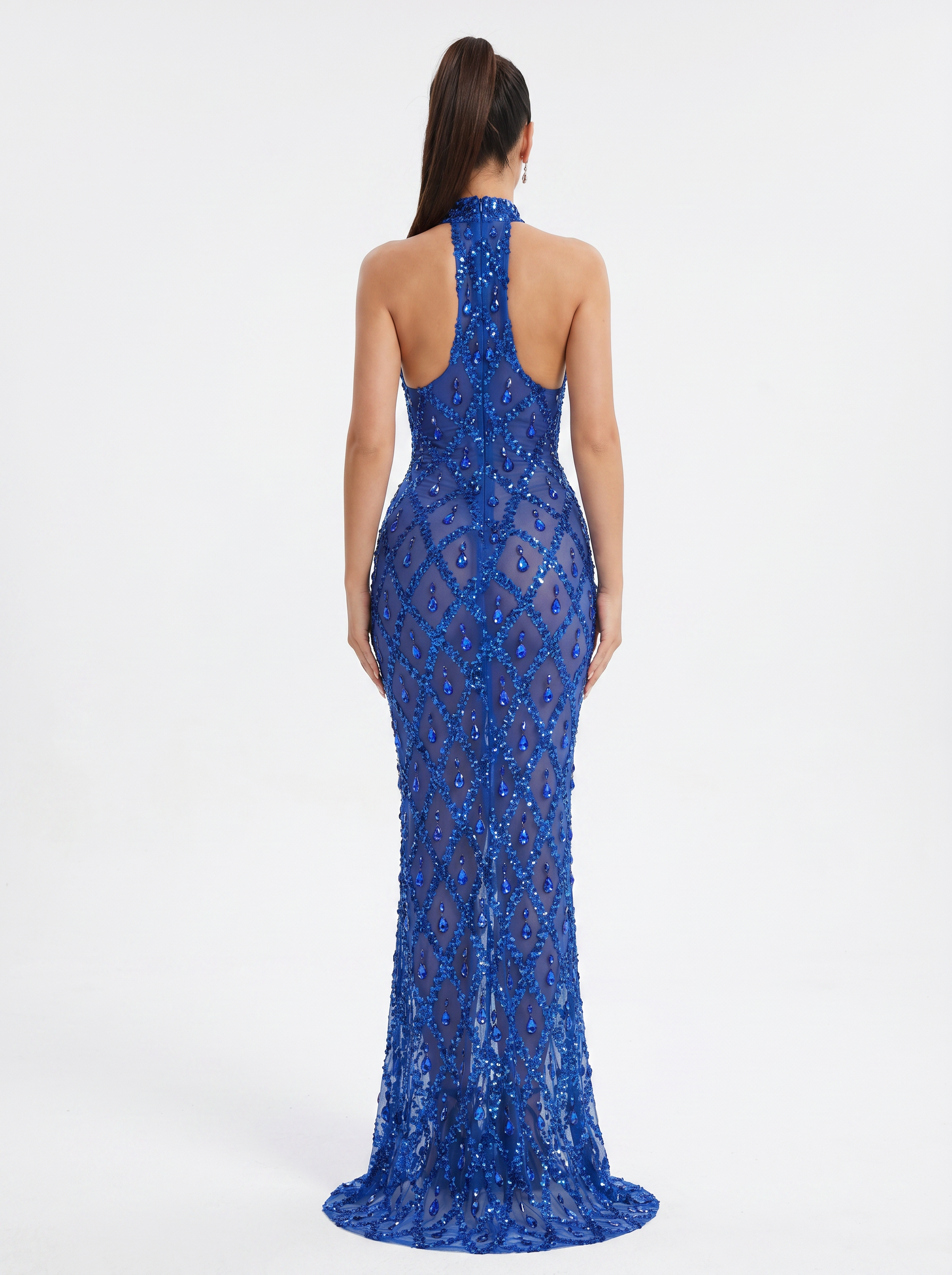 Sapphire Crystal Maxi Gown