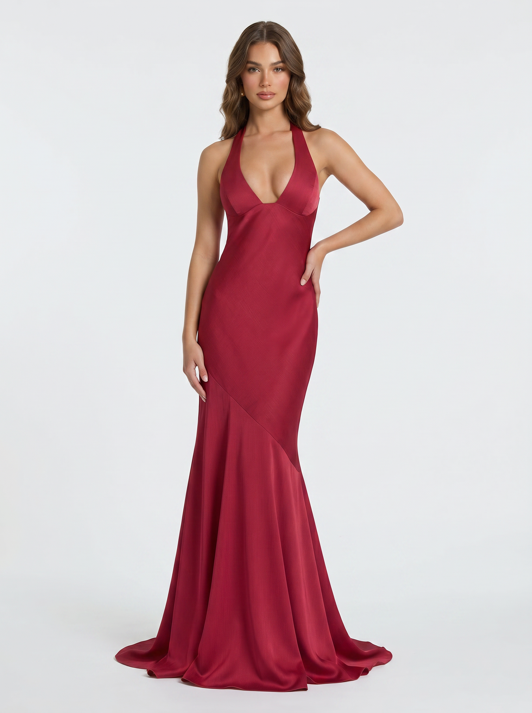 Ruby Halter Mermaid Maxi