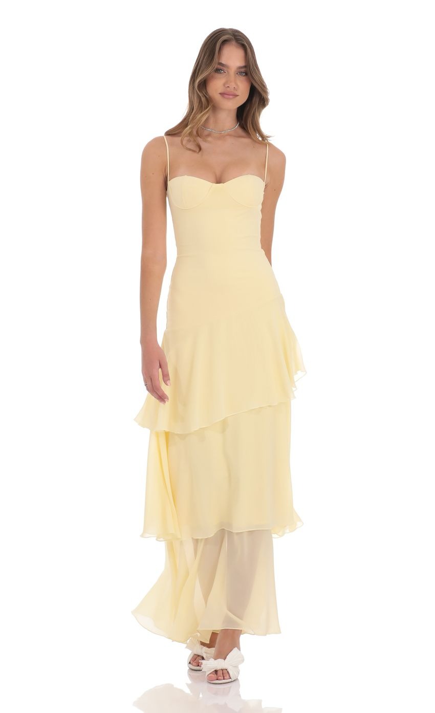 Soleil Bustier Chiffon Maxi