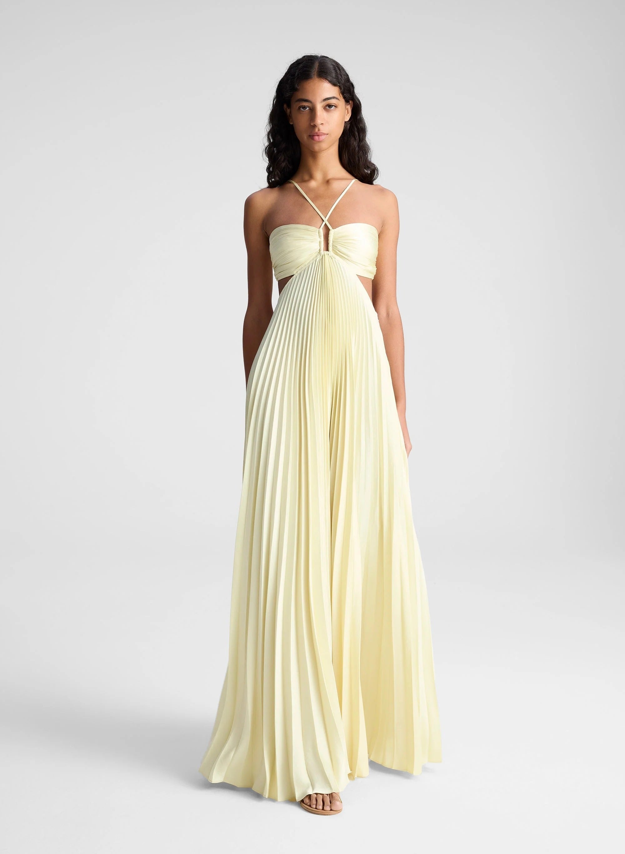 Moira Pleated Cut-Out Maxi