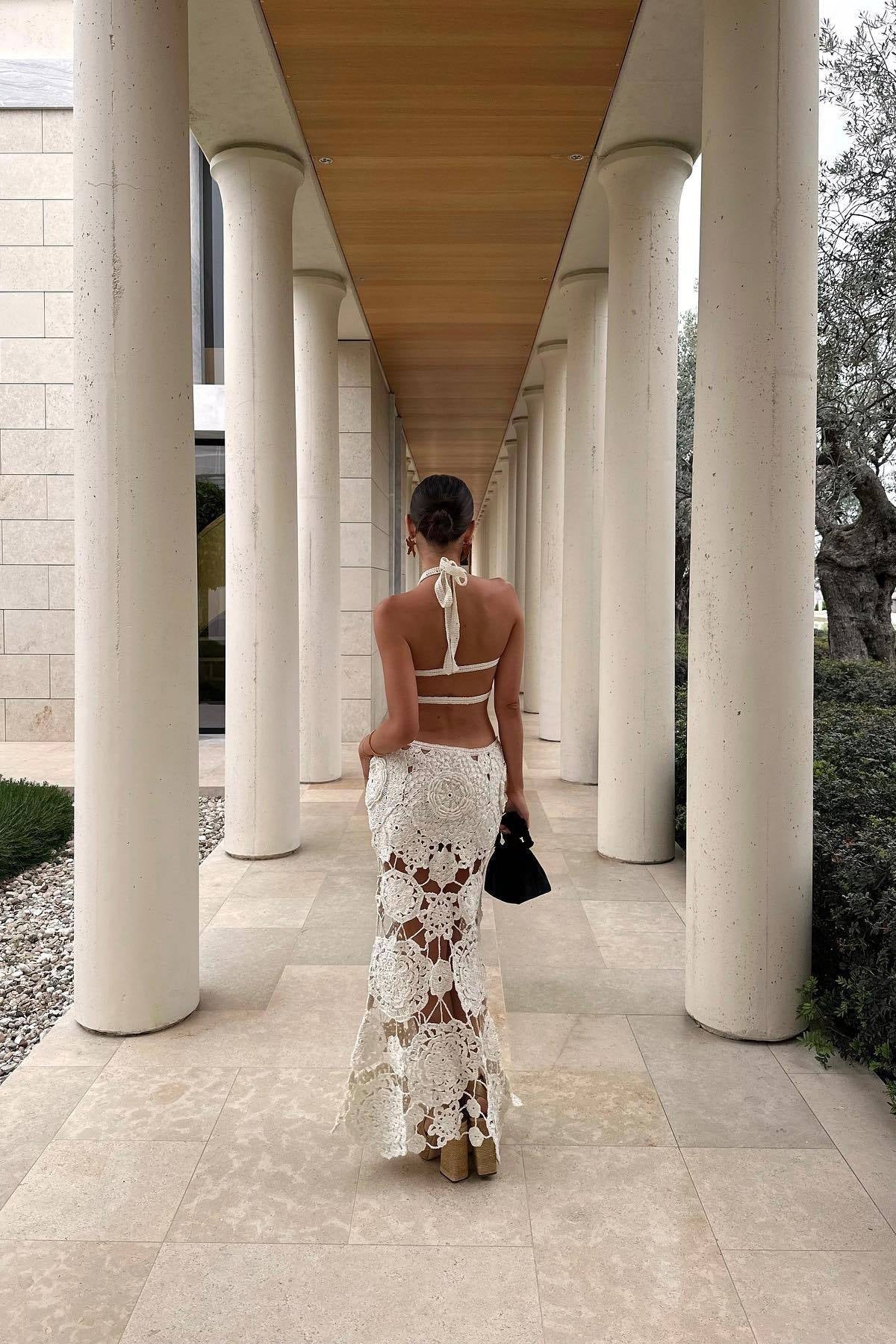 Crochet Cut-Out Maxi
