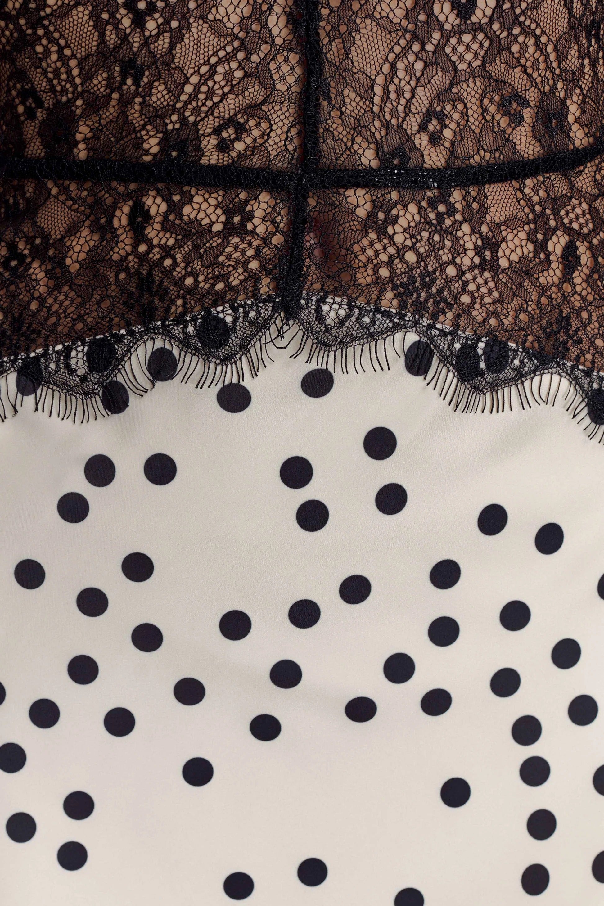 Pois Lace Halter Maxi