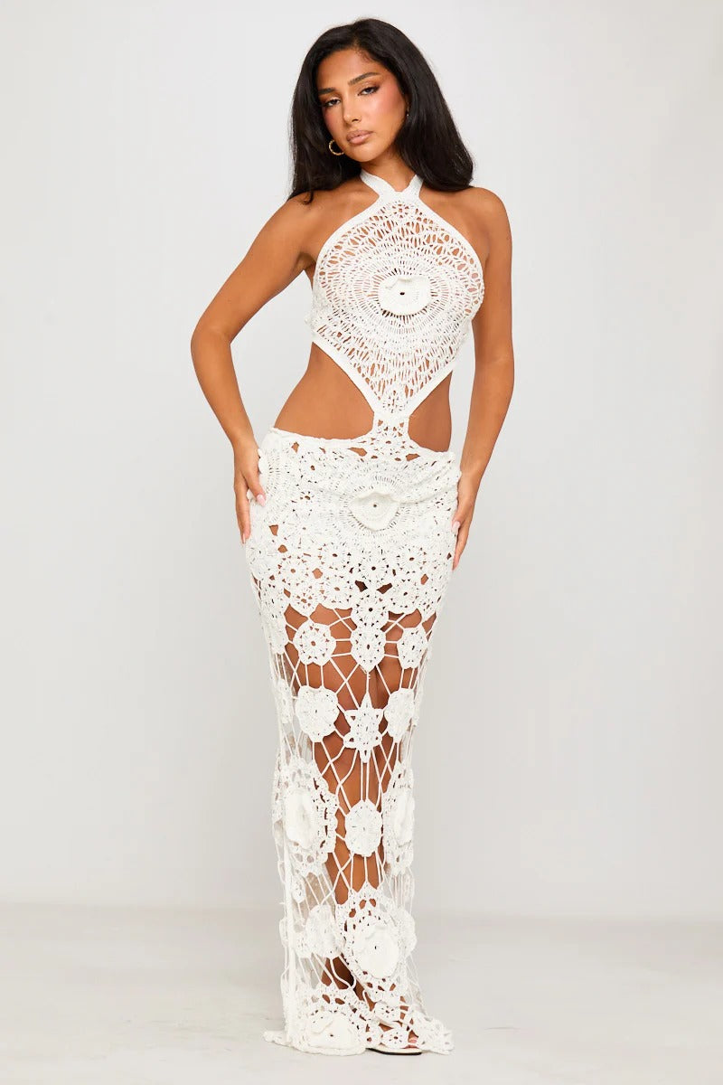 Crochet Cut-Out Maxi