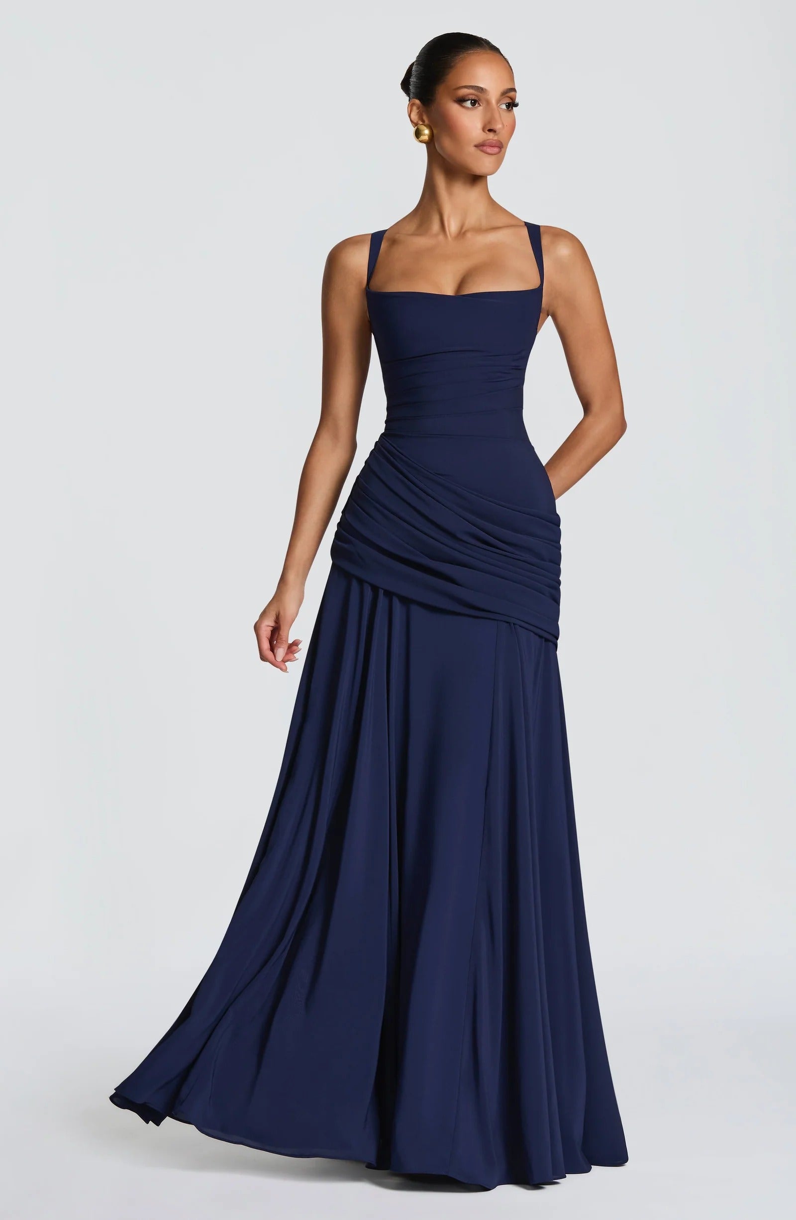 Celina Ruched Maxi Gown