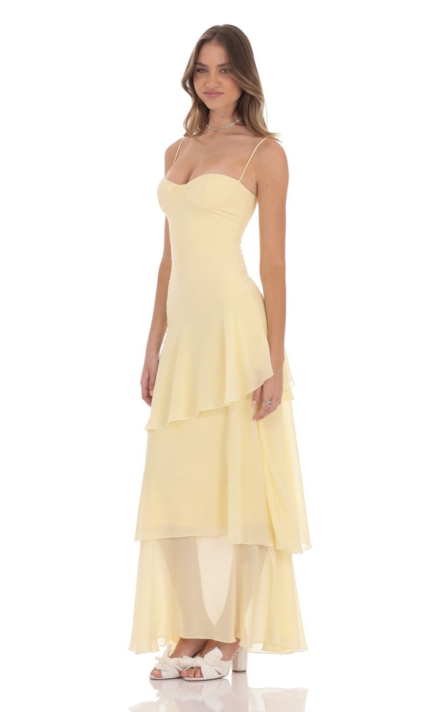 Soleil Bustier Chiffon Maxi