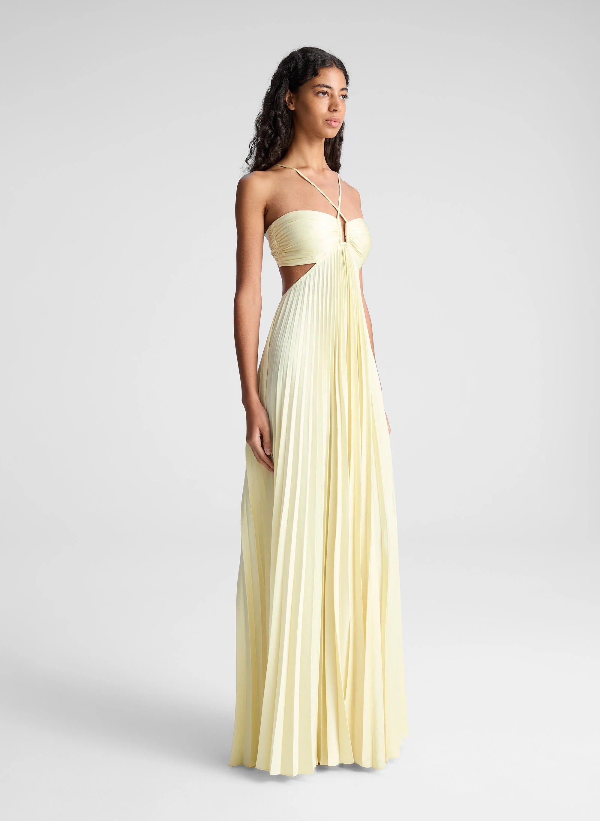 Moira Pleated Cut-Out Maxi