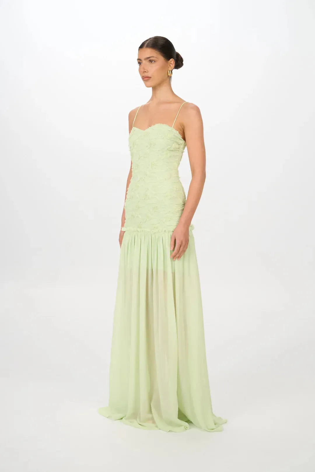 Fleur Appliqué Maxi Gown