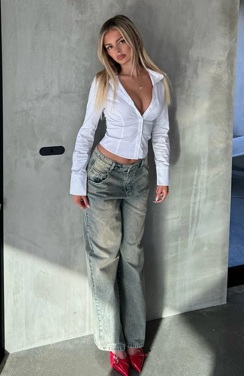 Ines Fitted Crop Shirt