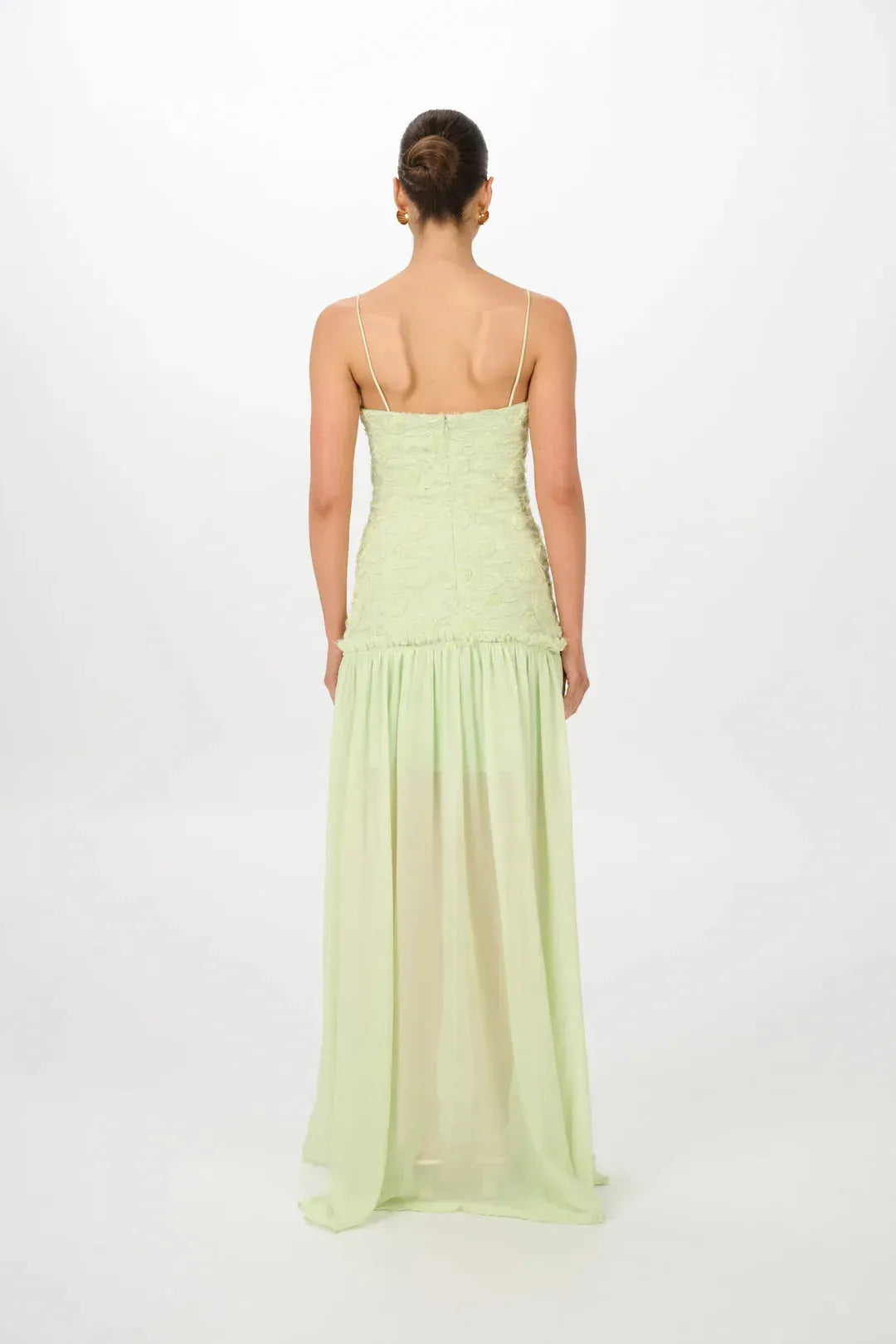 Fleur Appliqué Maxi Gown