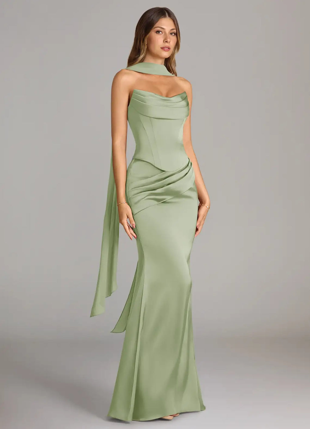 Viola Satin Maxi Gown