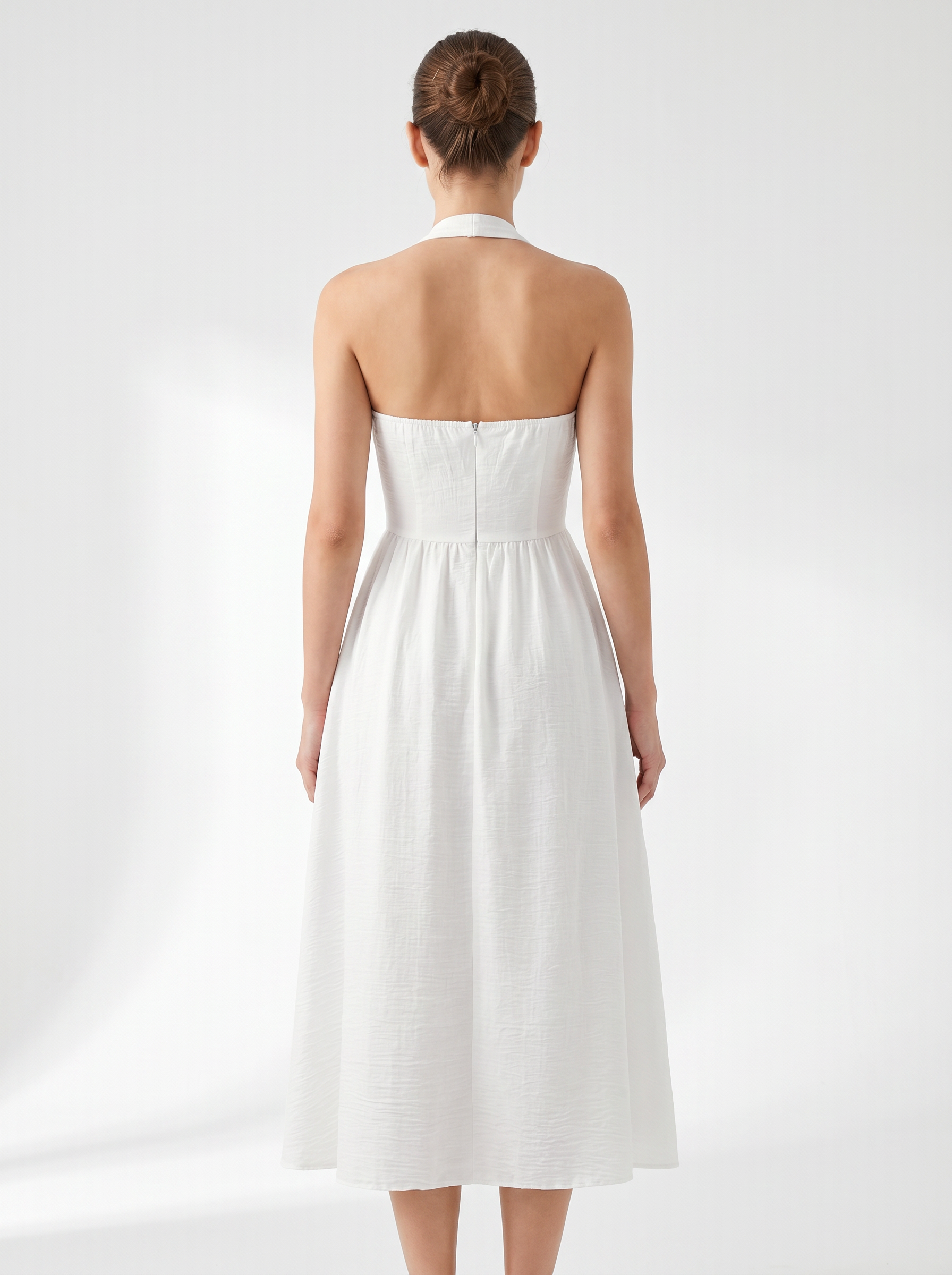 Alba Textured Halter Midi