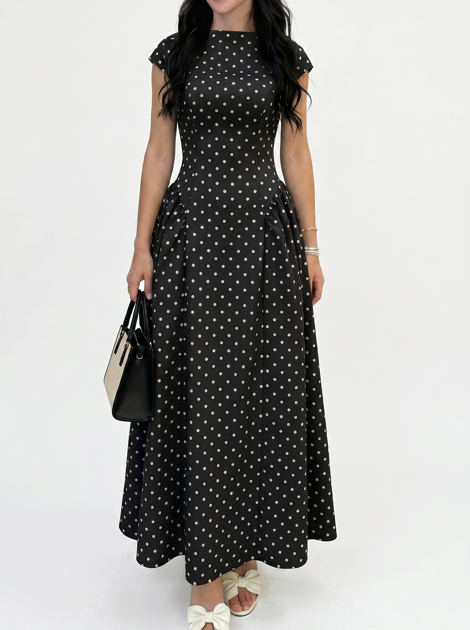 Noir Polka Dot Maxi