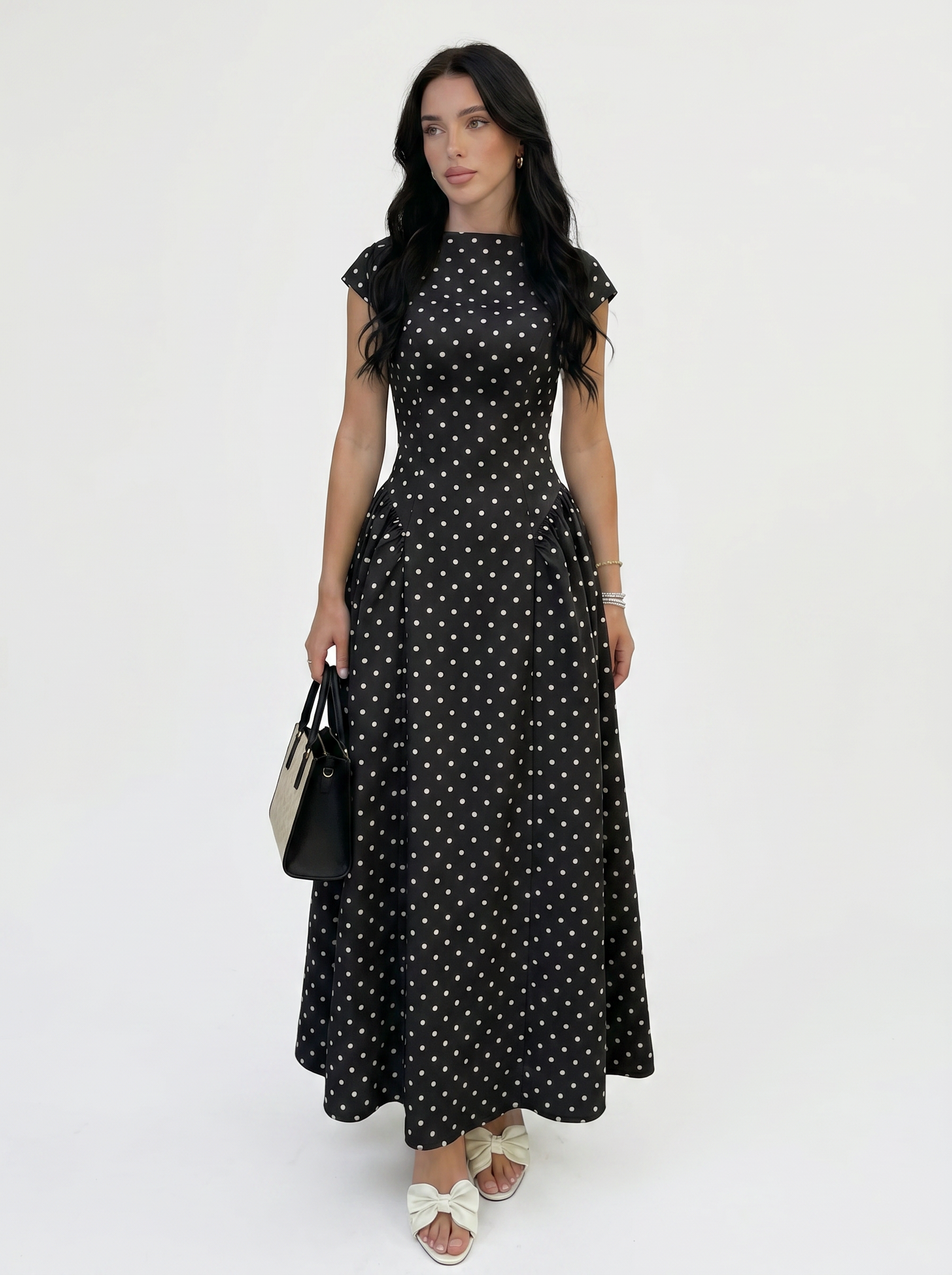 Noir Polka Dot Maxi