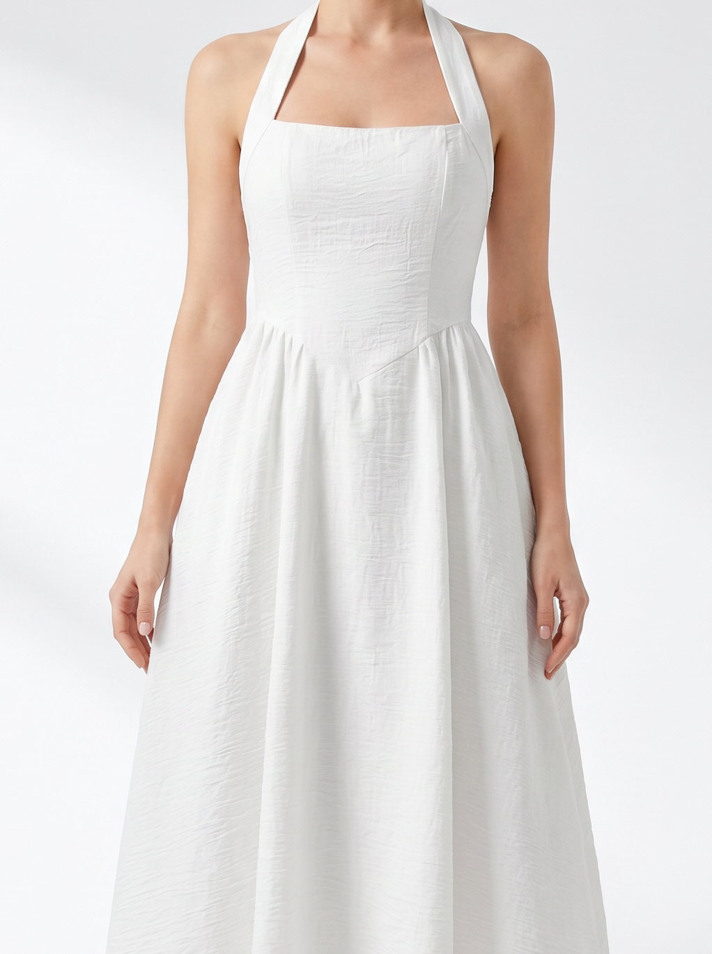 Alba Textured Halter Midi