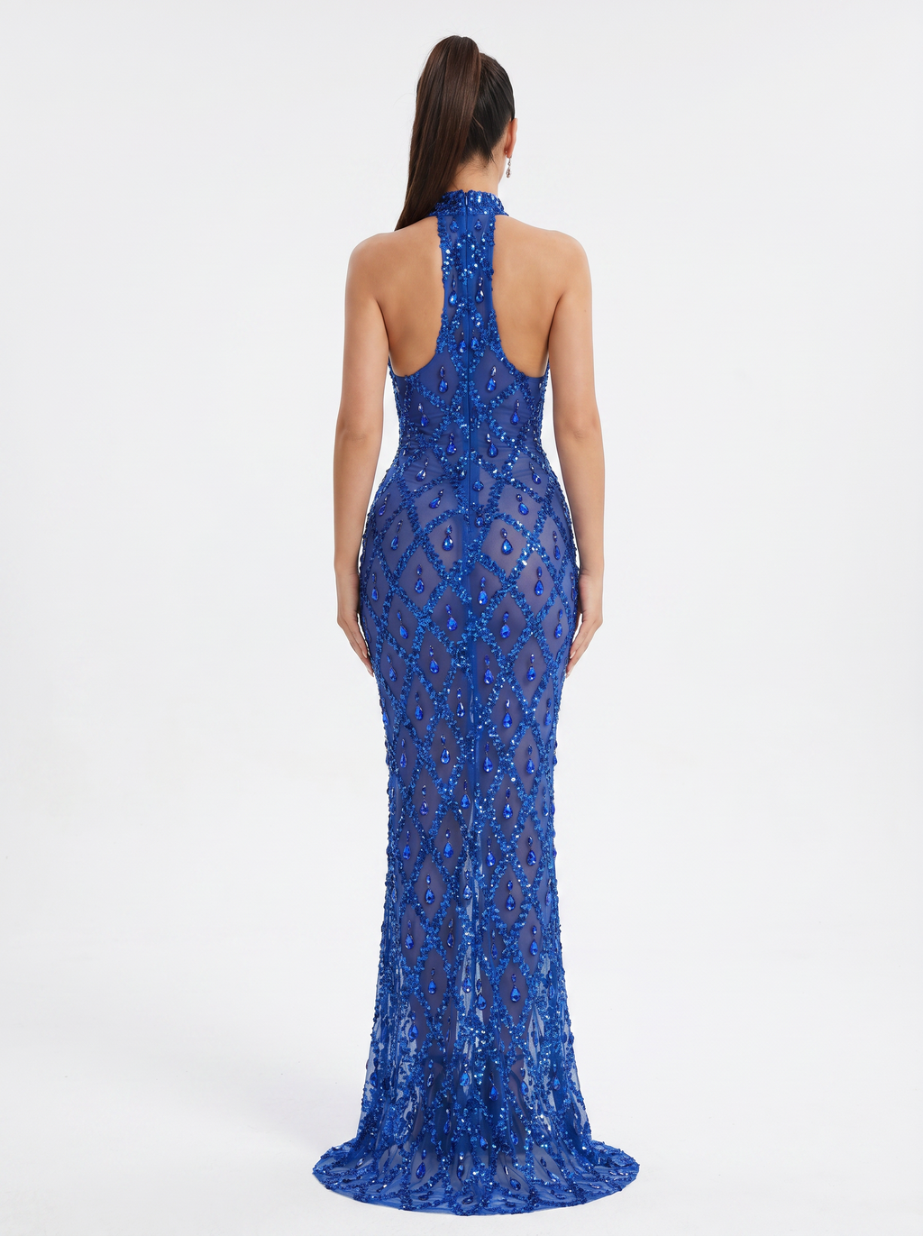 Sapphire Crystal Maxi Gown