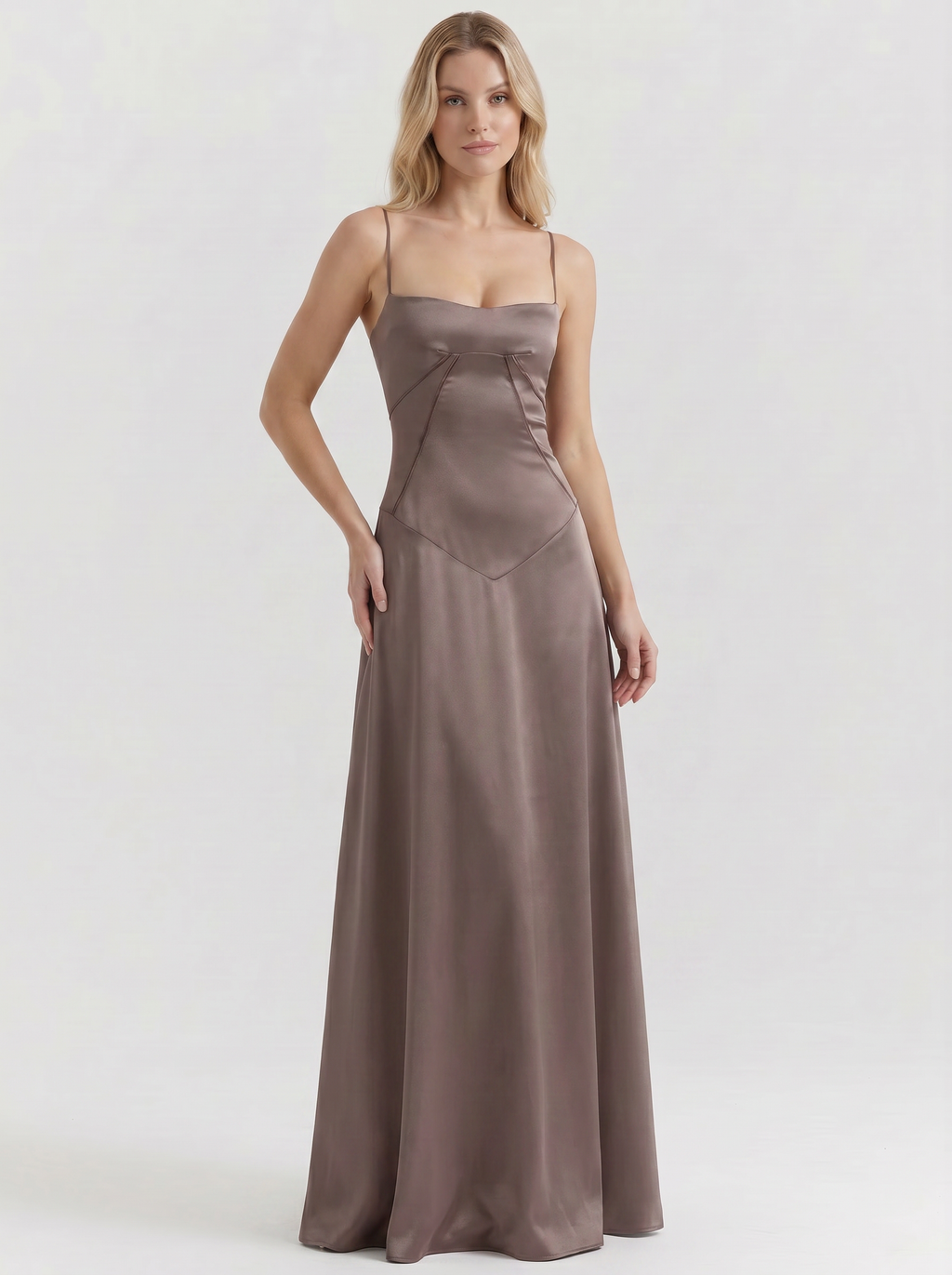 Serena Satin Maxi Dress