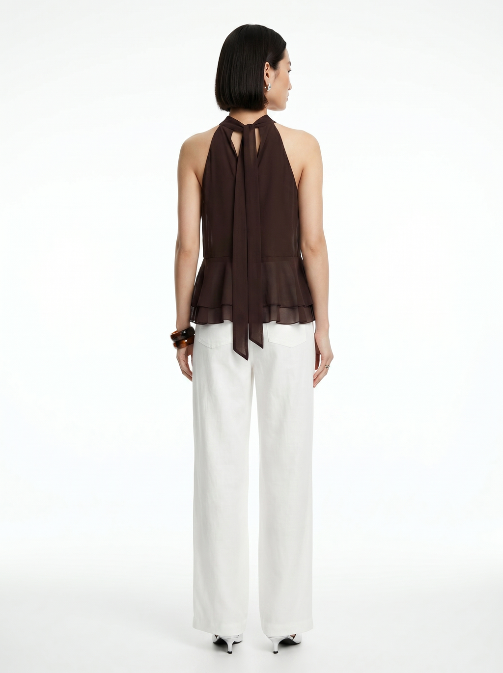 Sienna Ruffle Halter Top - Velvet Elan
