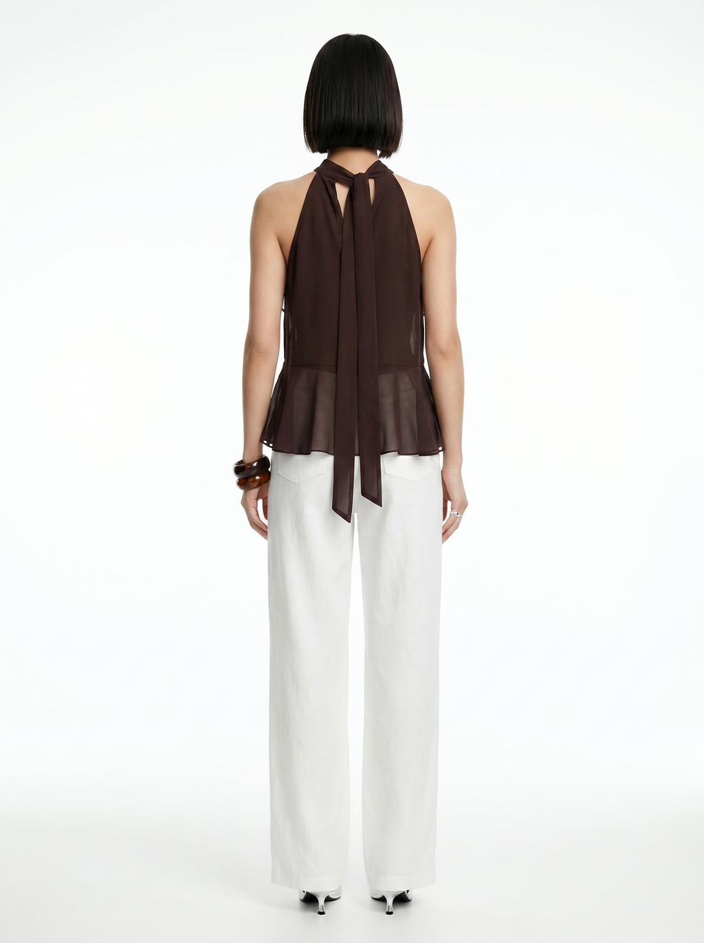 Sienna Ruffle Halter Top - Velvet Elan