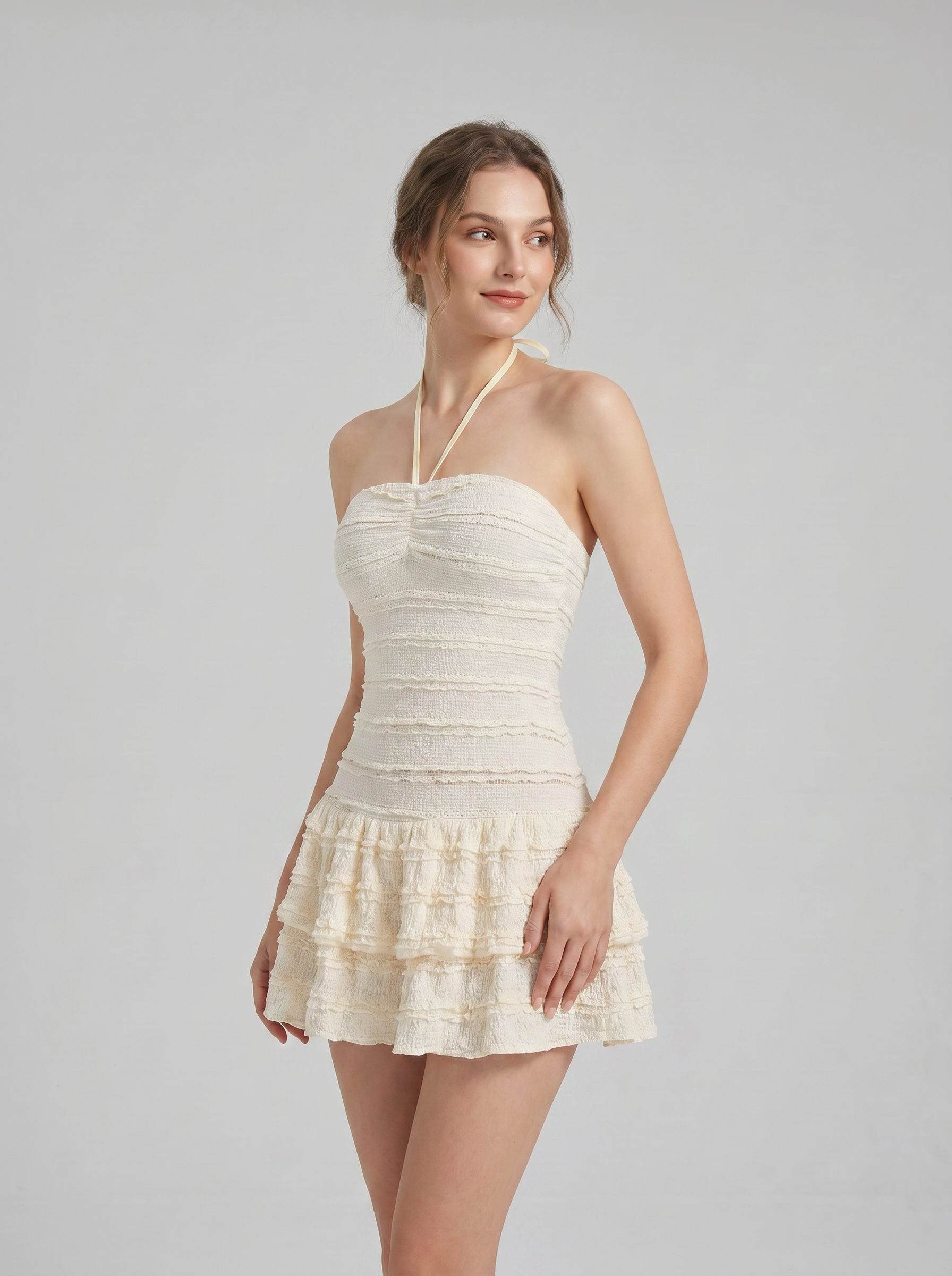 Maisie Halter Ruffle Mini