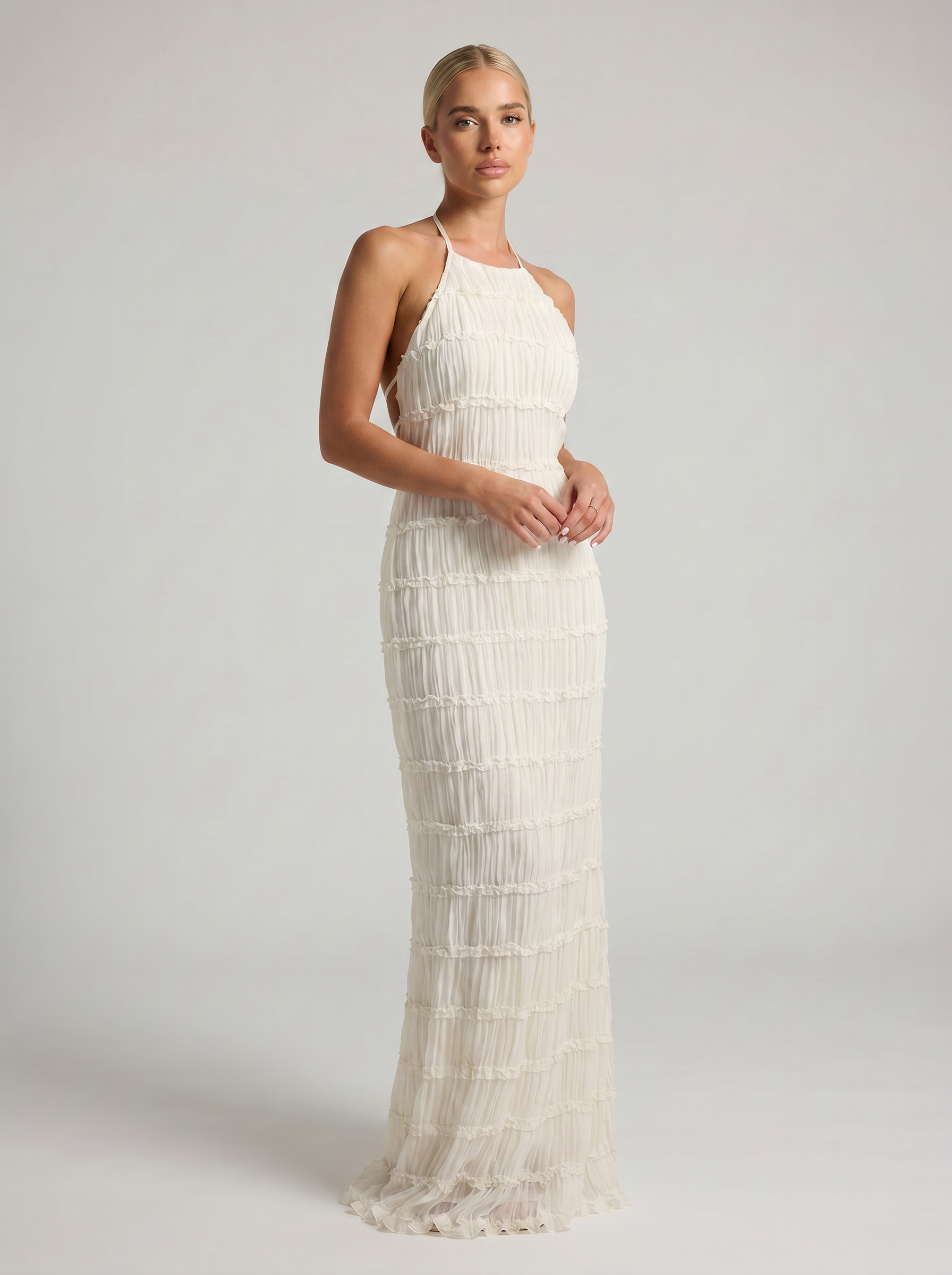 Sloane Fringe Halter Maxi