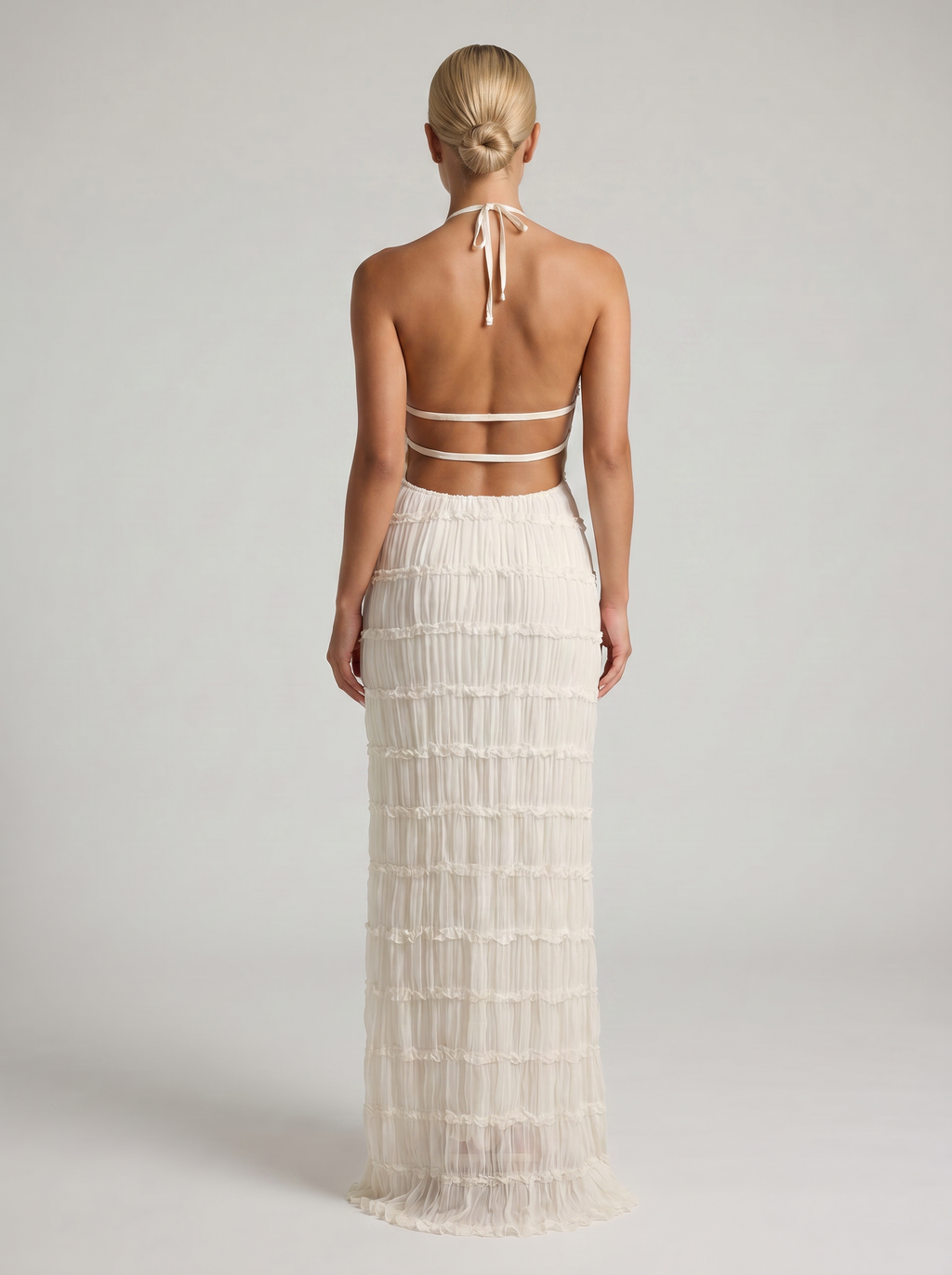 Sloane Fringe Halter Maxi
