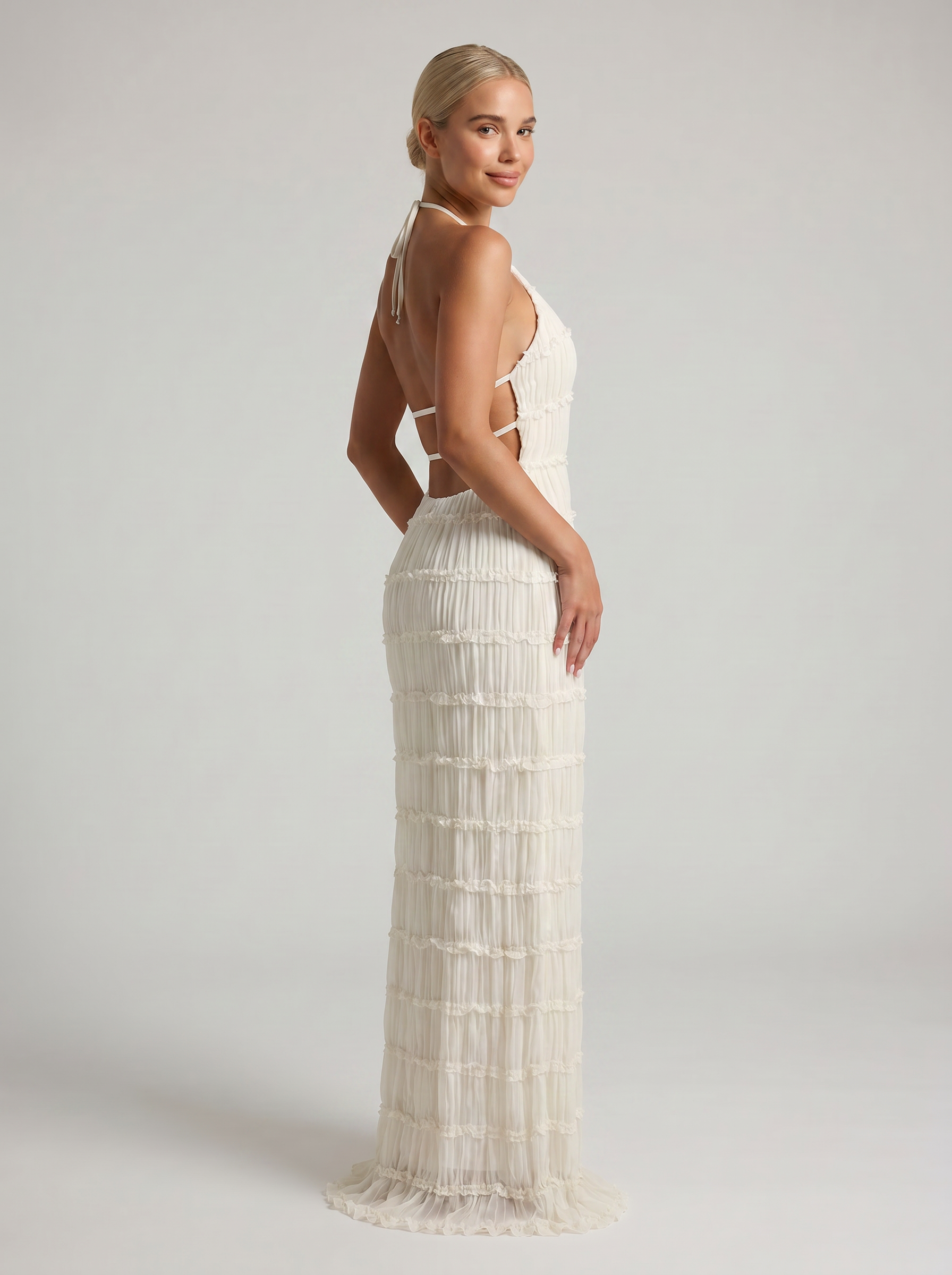 Sloane Fringe Halter Maxi