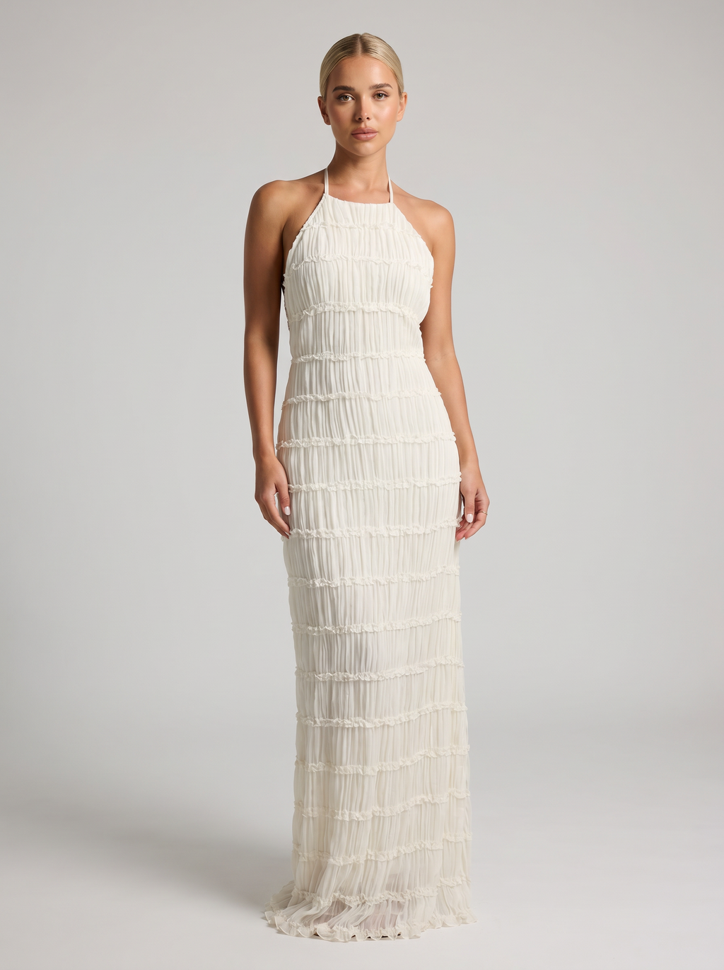 Sloane Fringe Halter Maxi