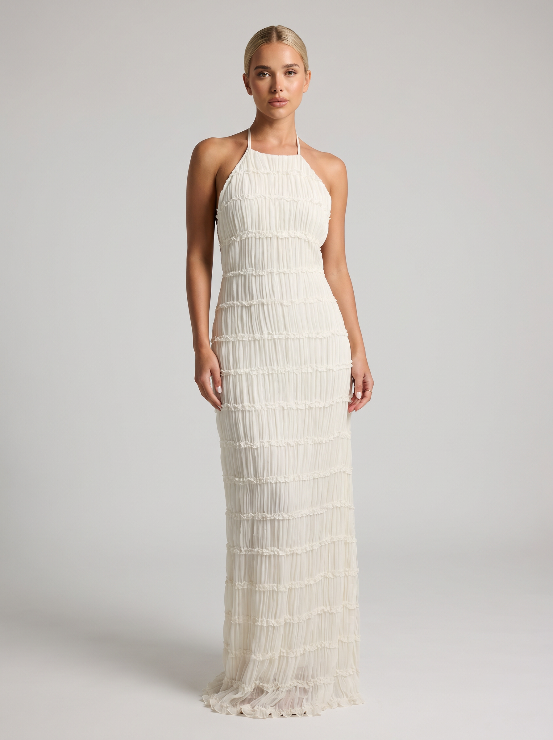 Sloane Fringe Halter Maxi