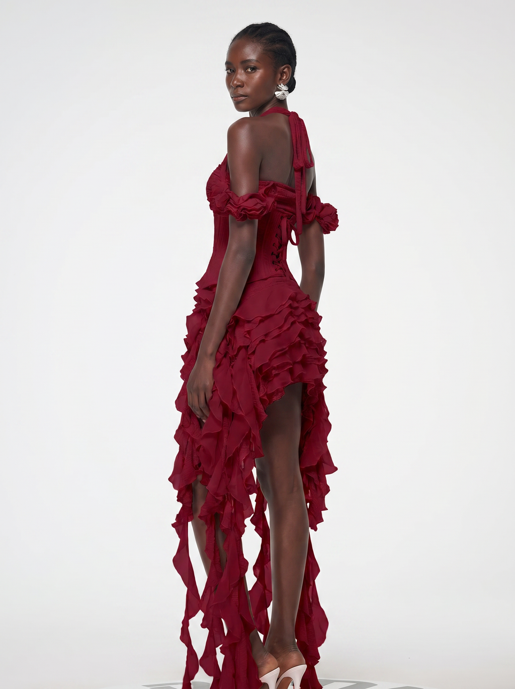 Rosa Corset Ruffle Dress