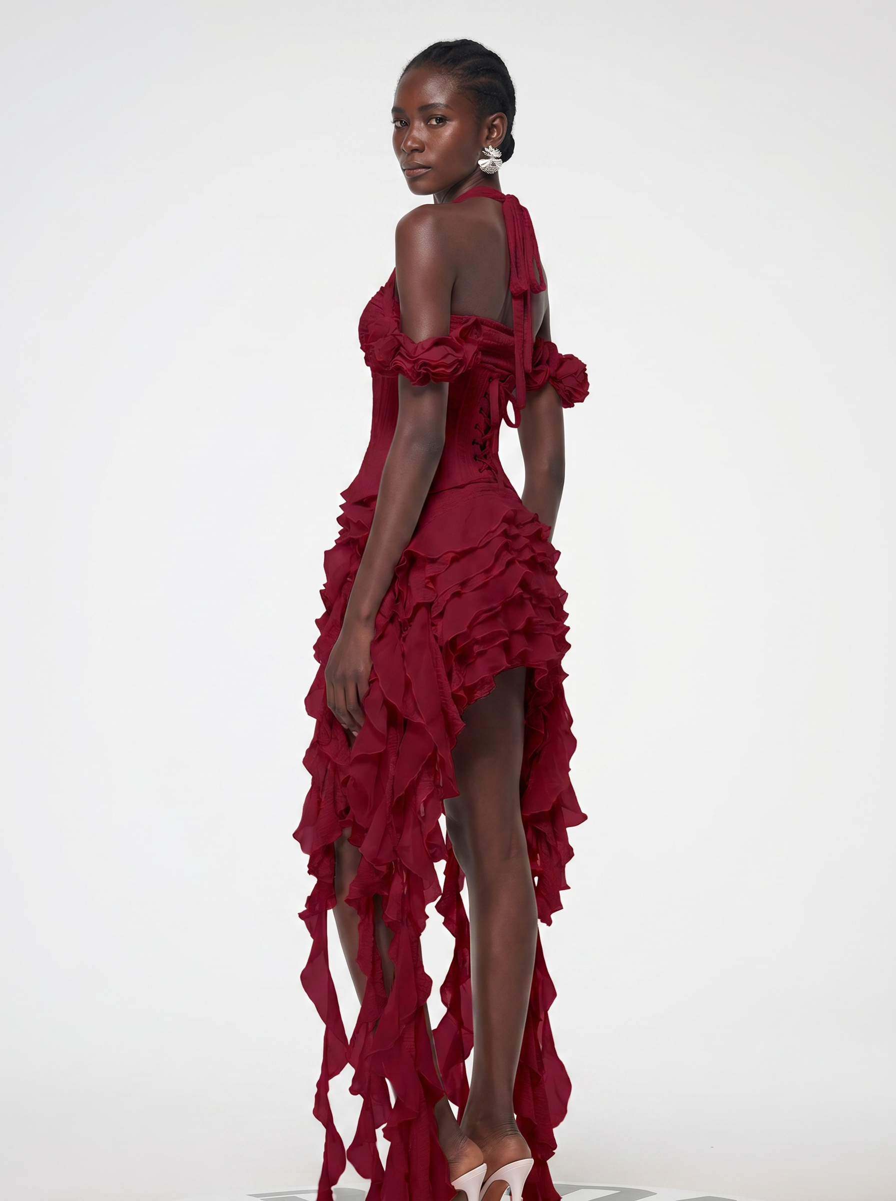 Rosa Corset Ruffle Dress