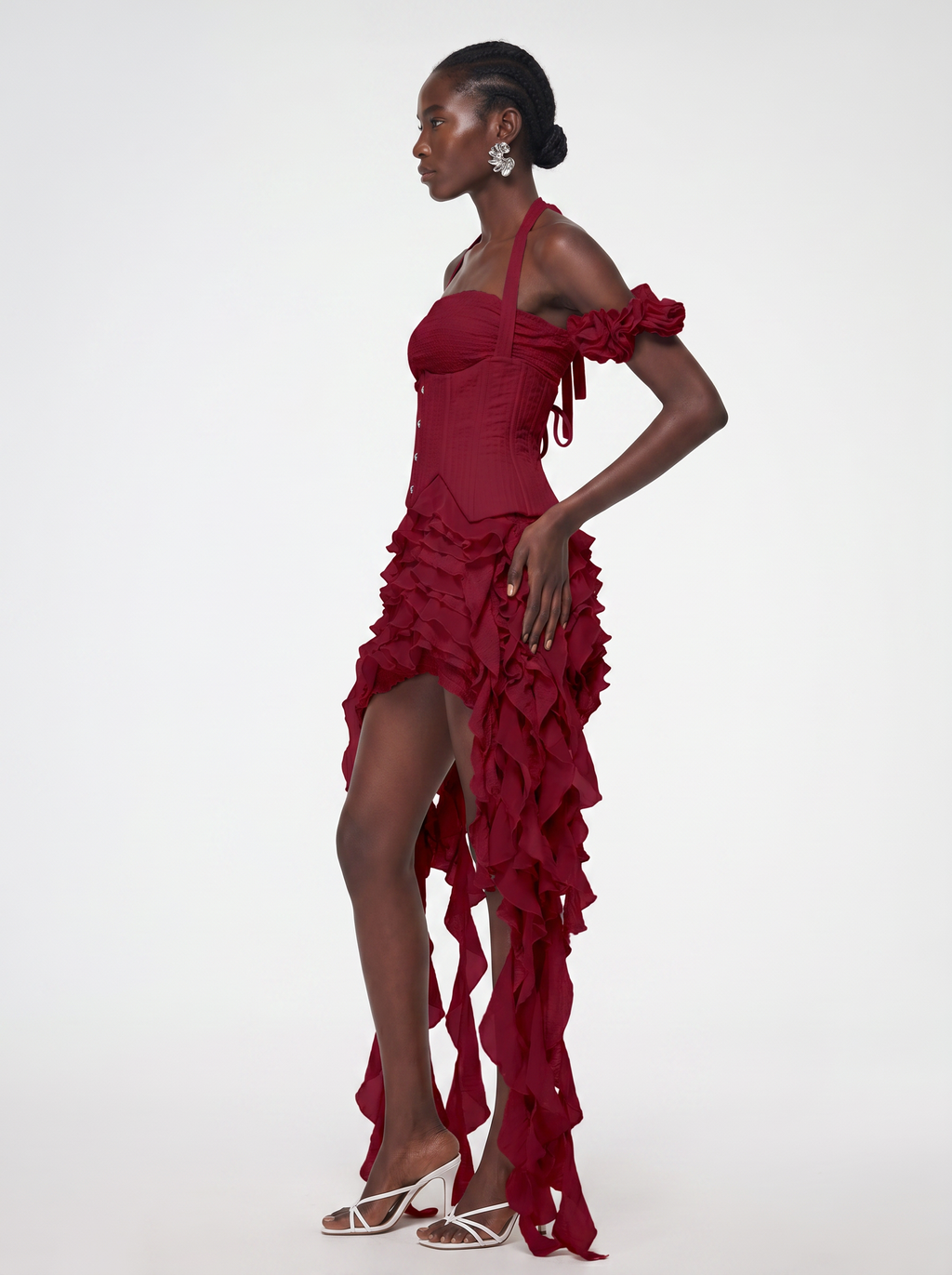 Rosa Corset Ruffle Dress