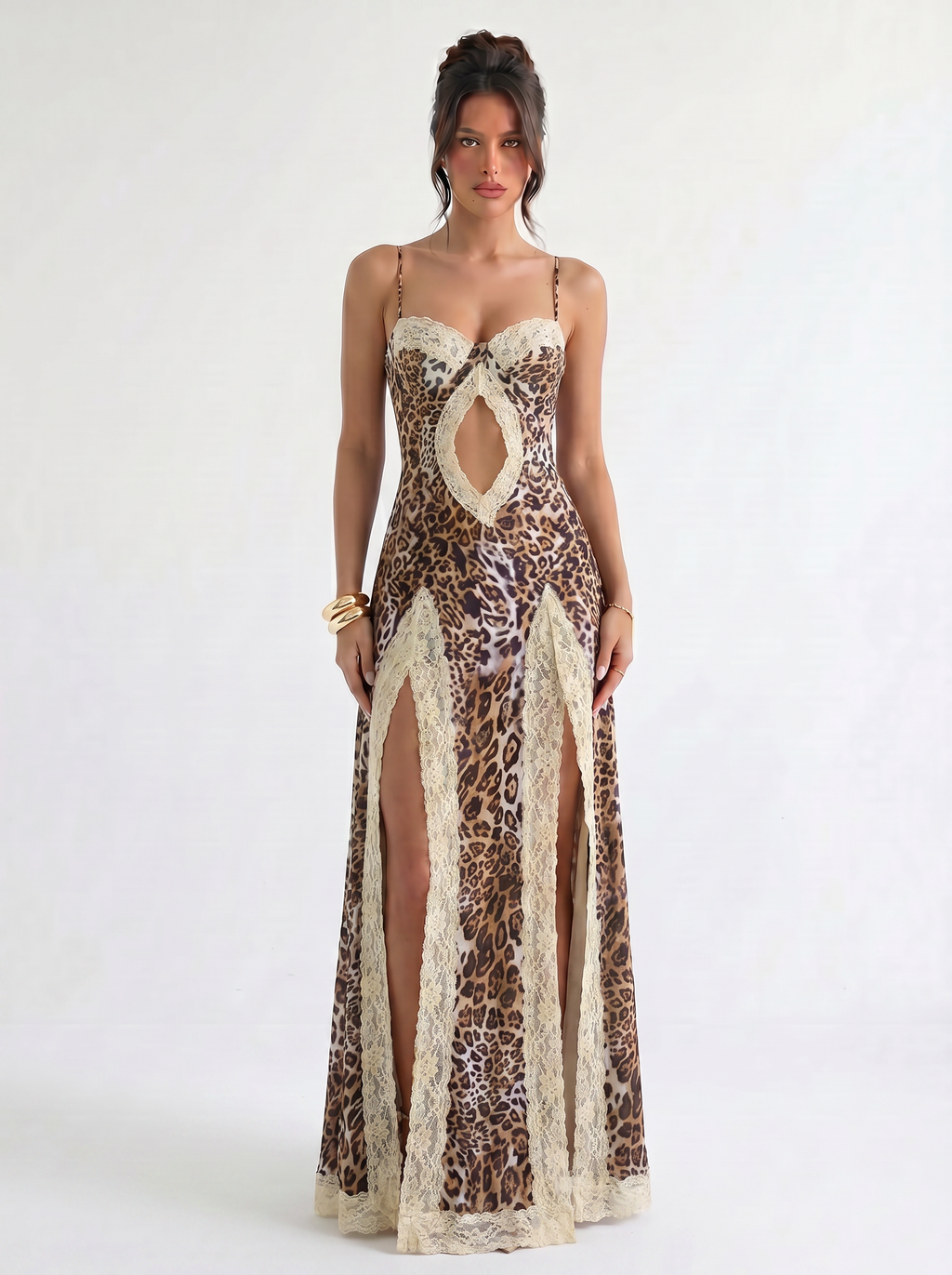 Aria Leopard Lace Maxi
