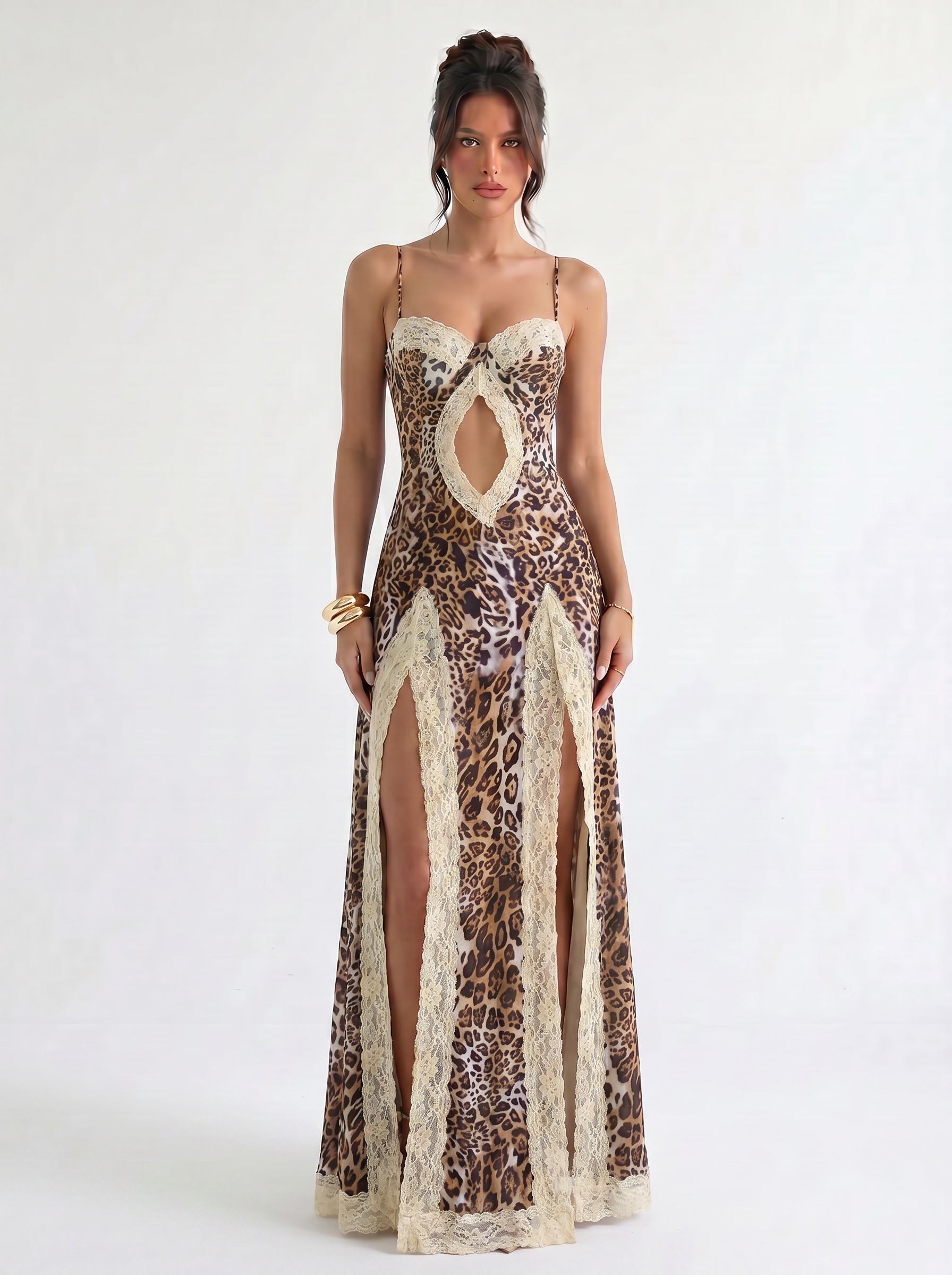 Aria Leopard Lace Maxi