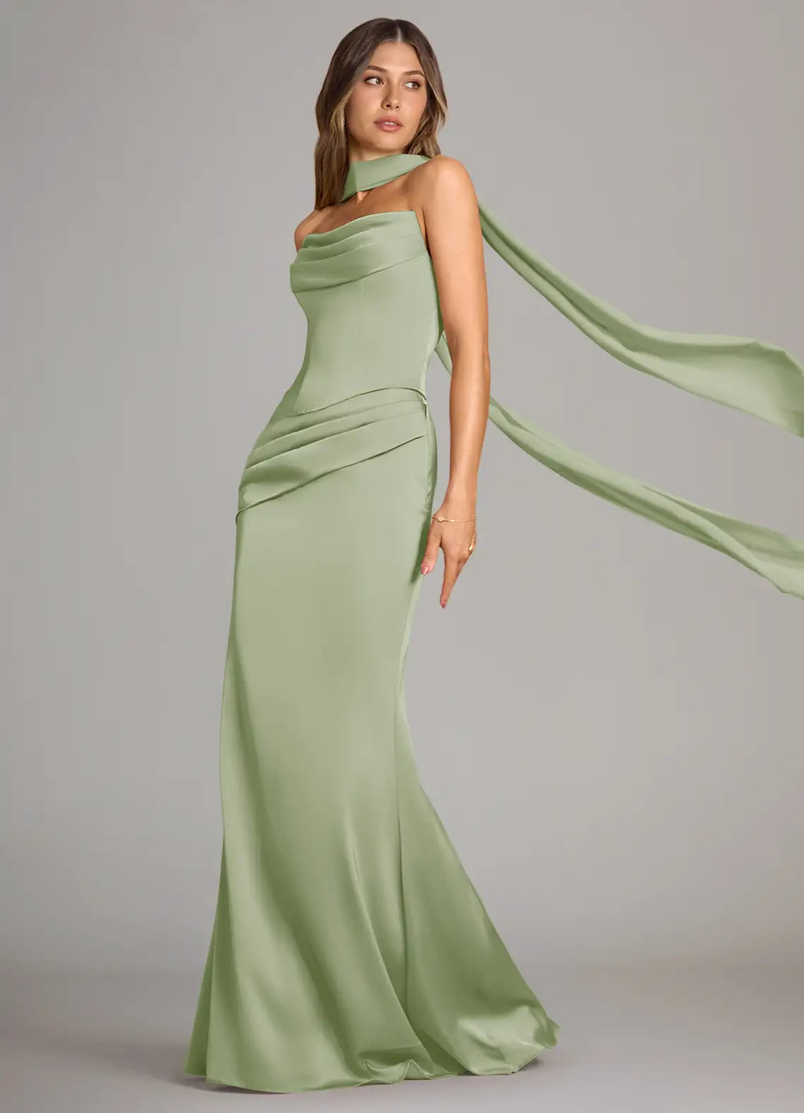 Viola Satin Maxi Gown