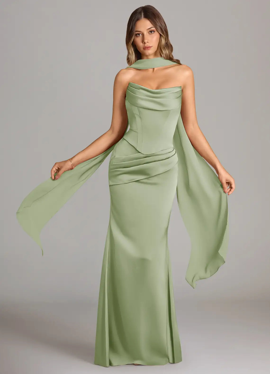 Viola Satin Maxi Gown