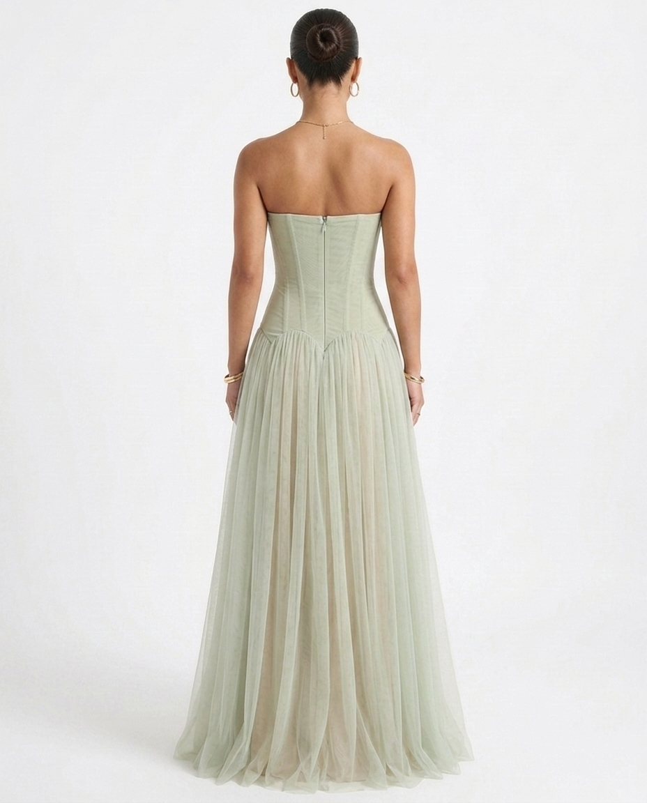 Flora Corset Tulle Maxi