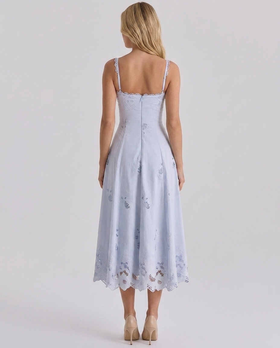 Elise Eyelet Lace Midi