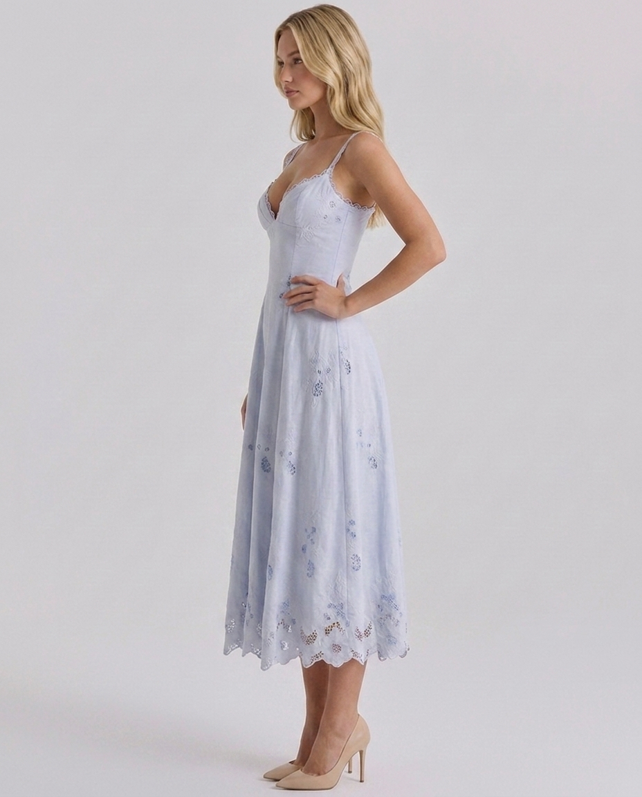 Elise Eyelet Lace Midi