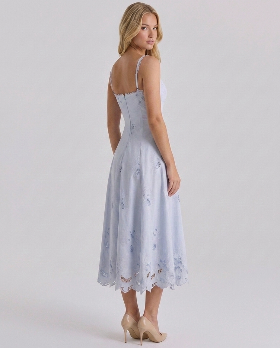Elise Eyelet Lace Midi