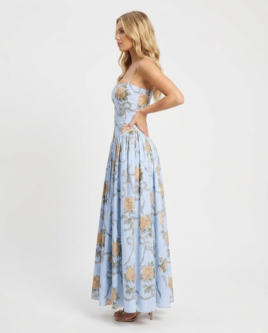 Rose Bow Corset Maxi