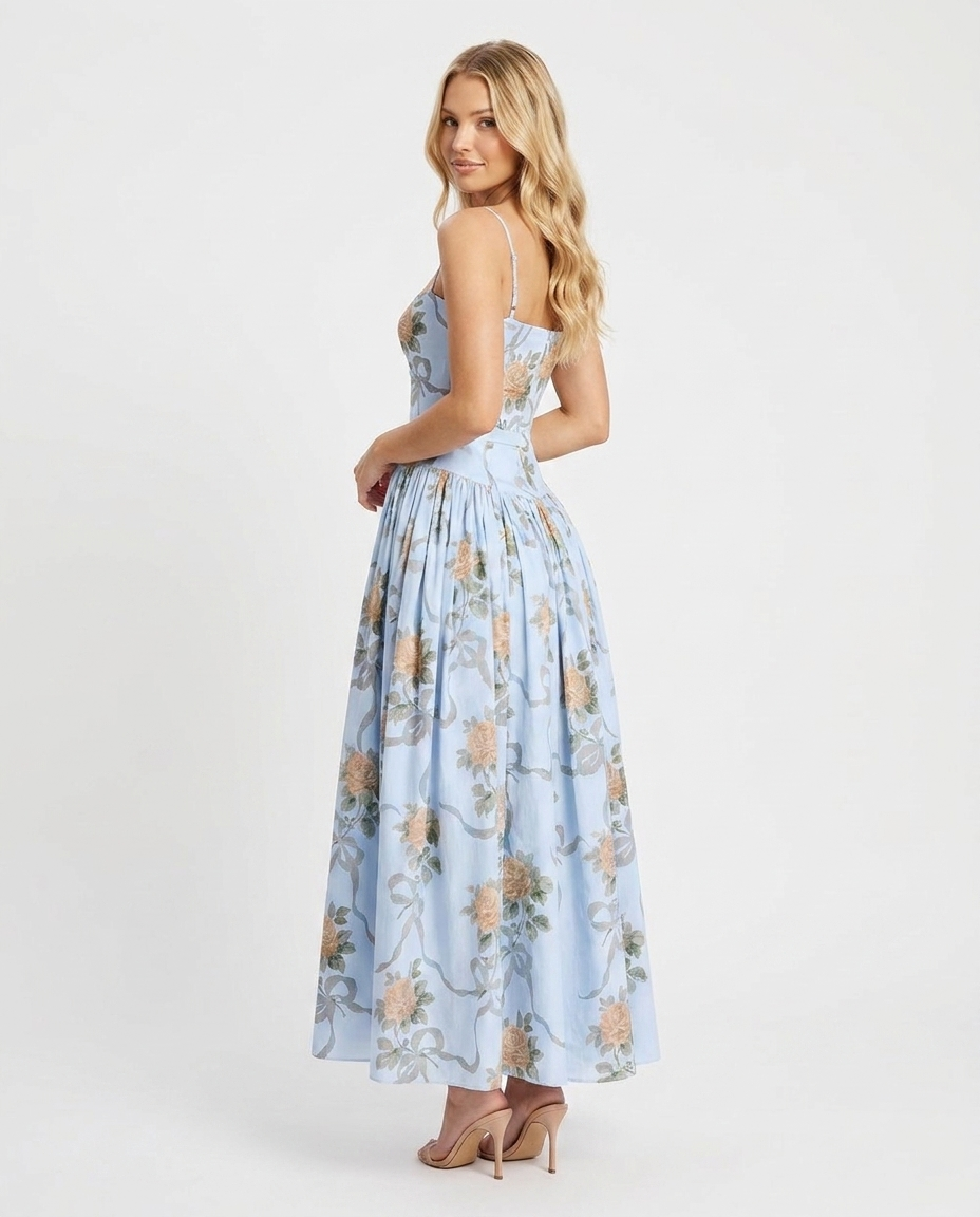 Rose Bow Corset Maxi