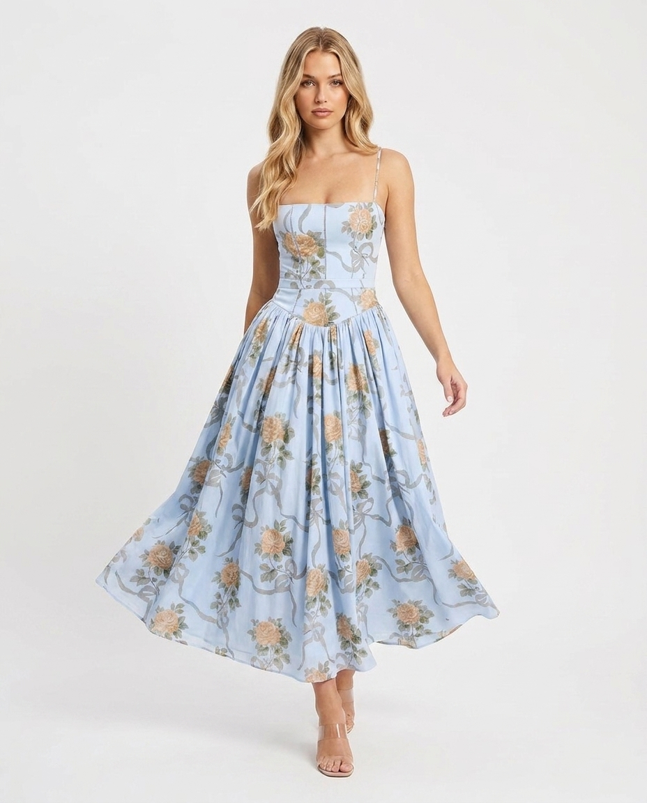 Rose Bow Corset Maxi