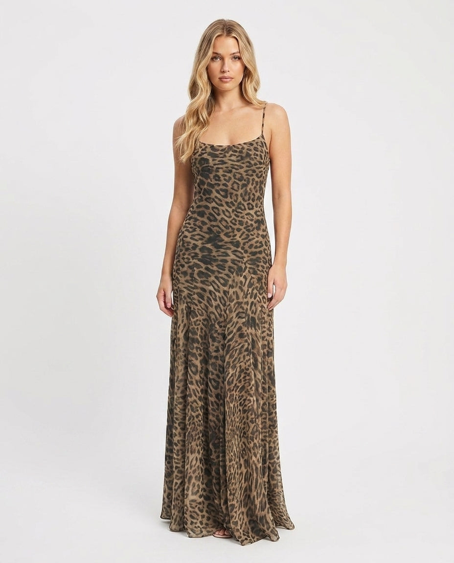 Mila Leopard Slip Maxi