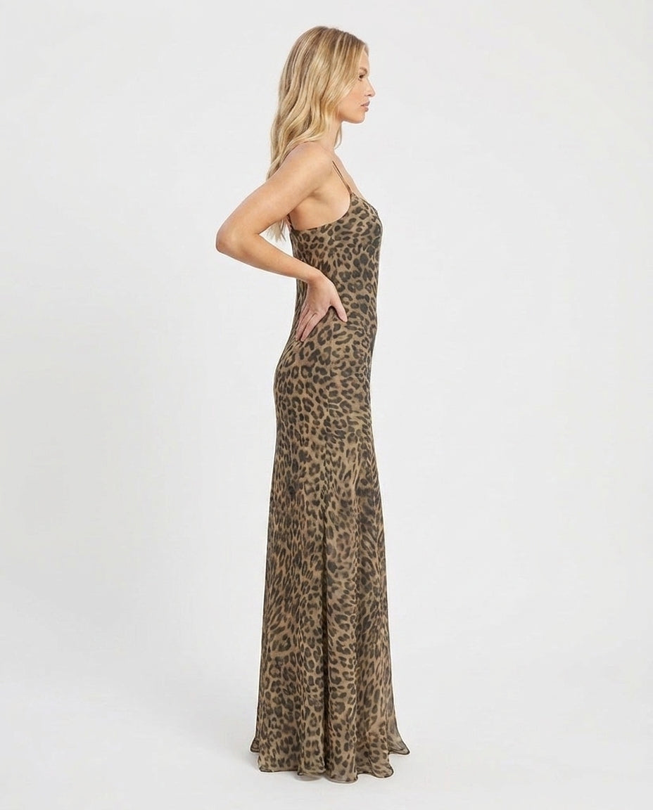 Mila Leopard Slip Maxi