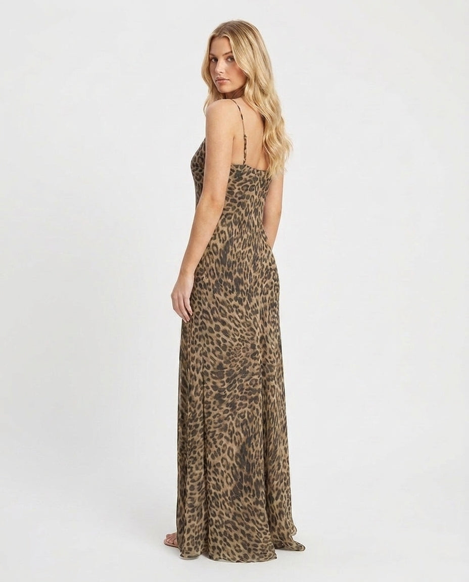 Mila Leopard Slip Maxi