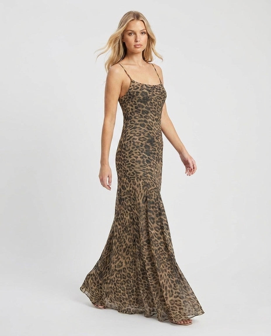 Mila Leopard Slip Maxi